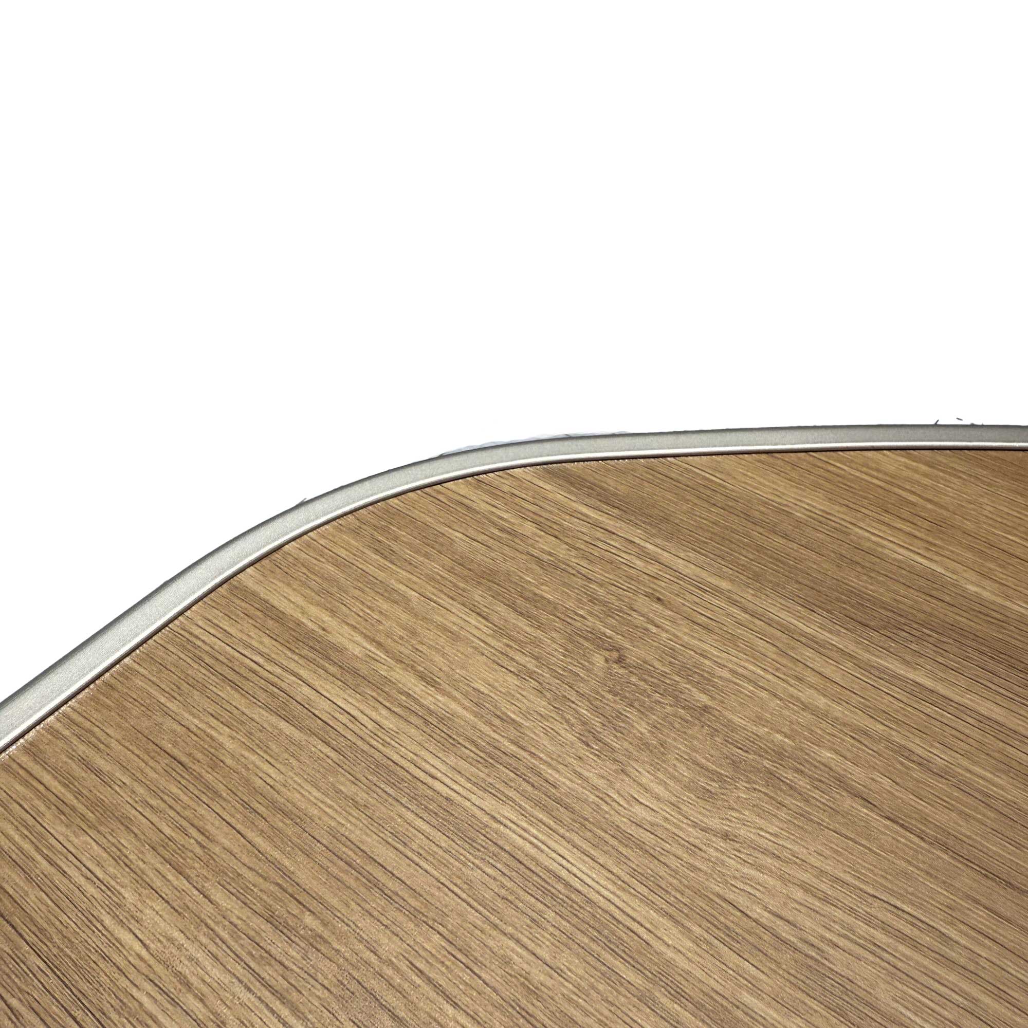 Campingtisch Oval 150x80cm mit Holz-Dekorfolierung