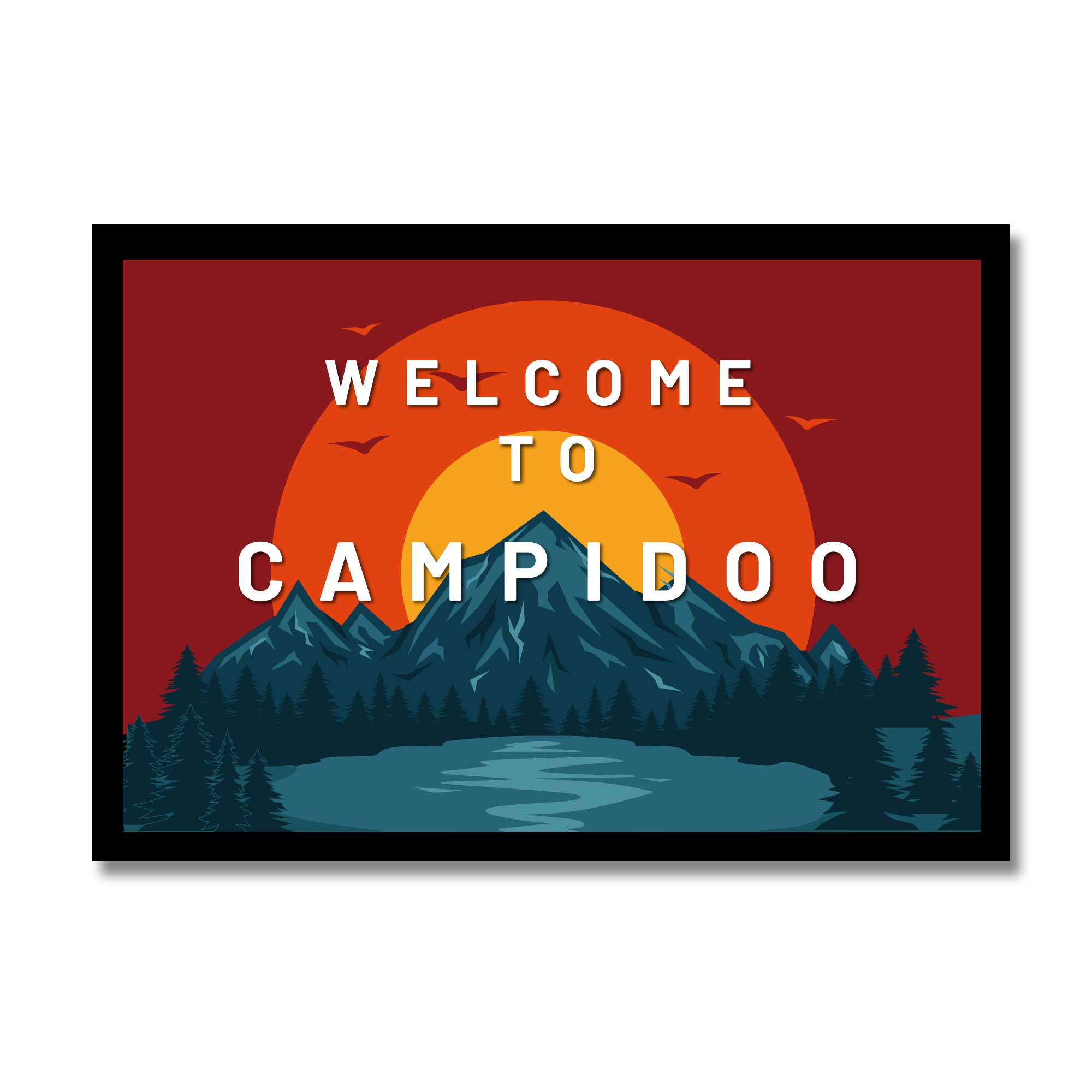 Camping Fussmatte "Welcome to Campidoo" - waschbar