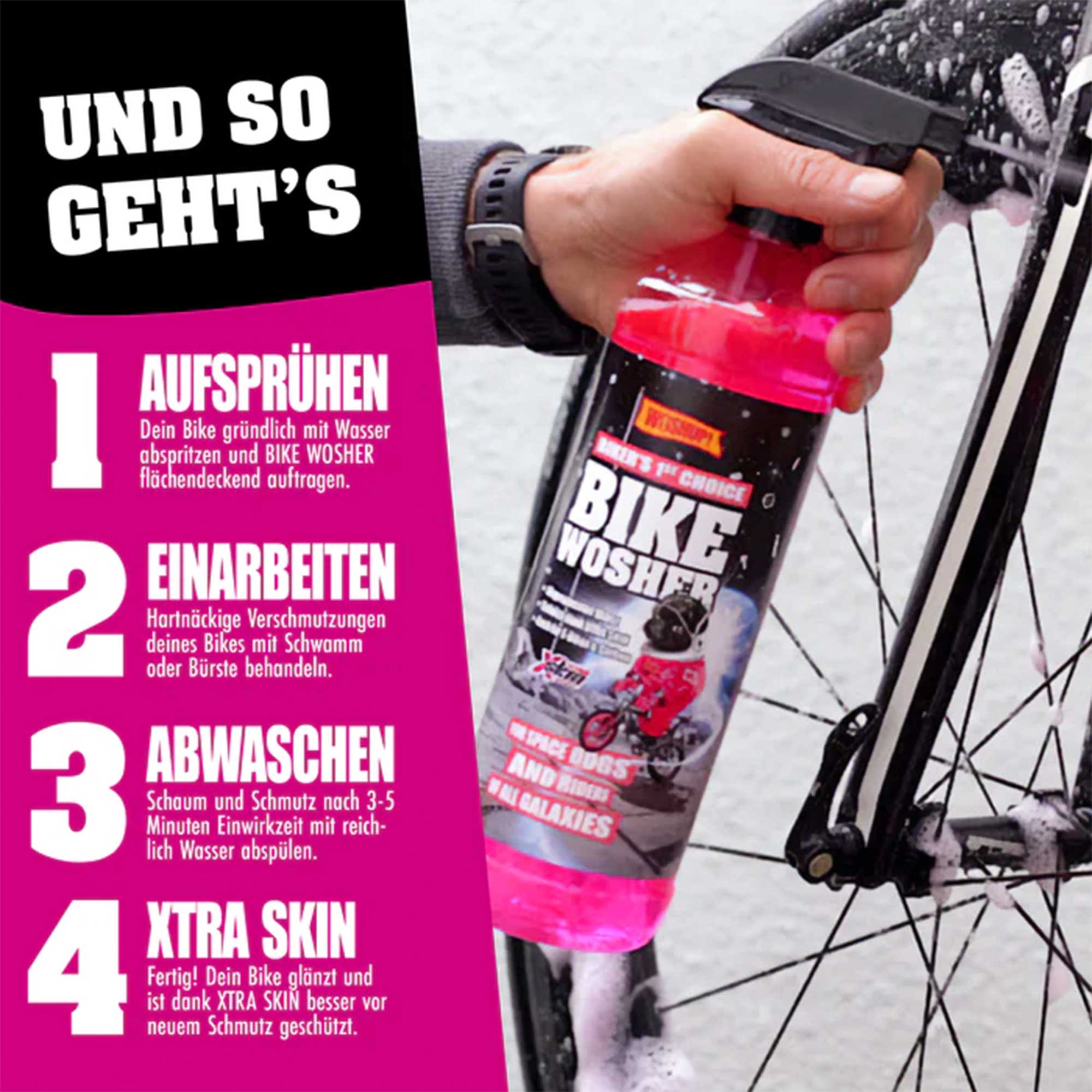 WOSHUP Bike Wosher Fahrradreiniger + Gratis Tuch !