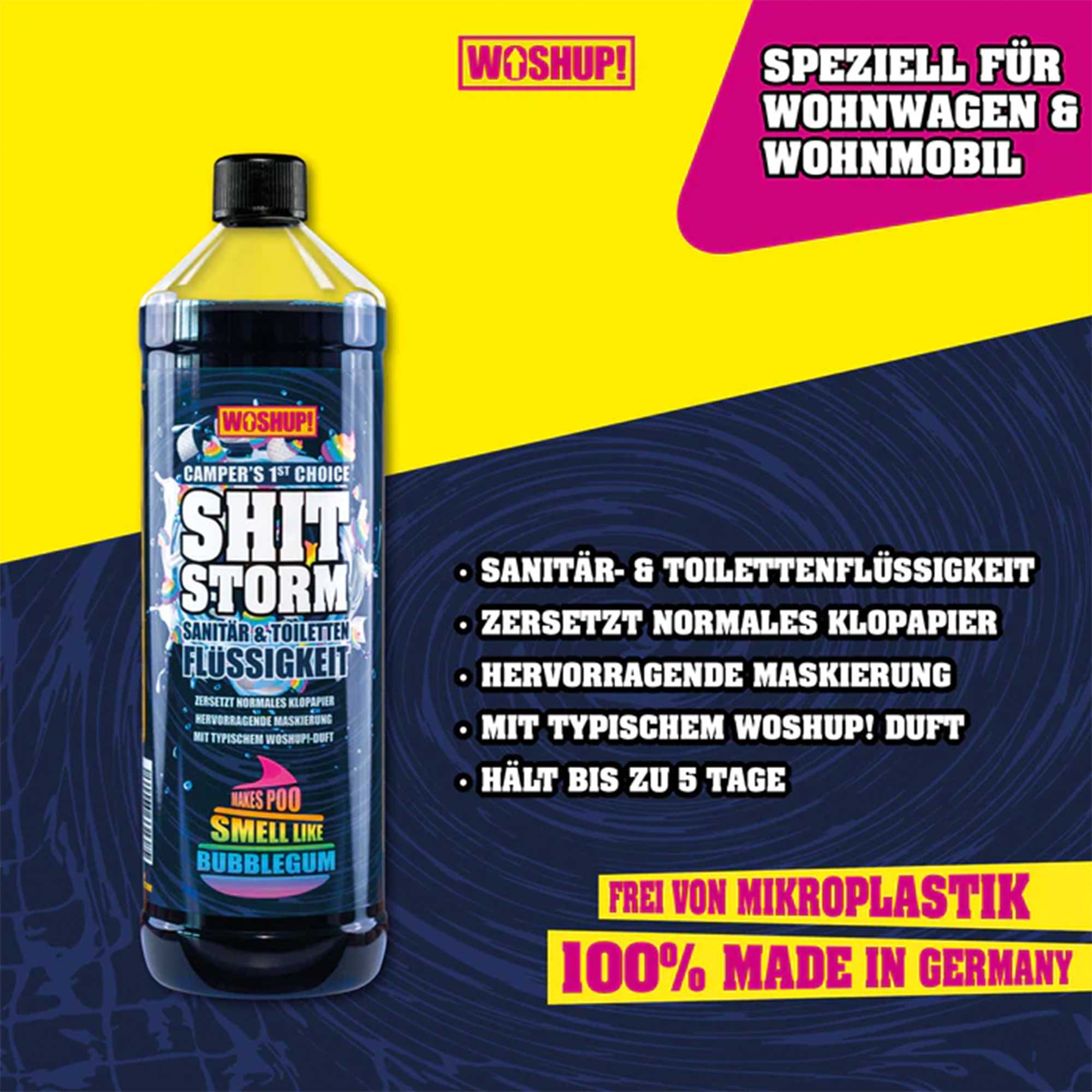 WOSHUP Shitstorm camping toilet additive BUBBLEGUM