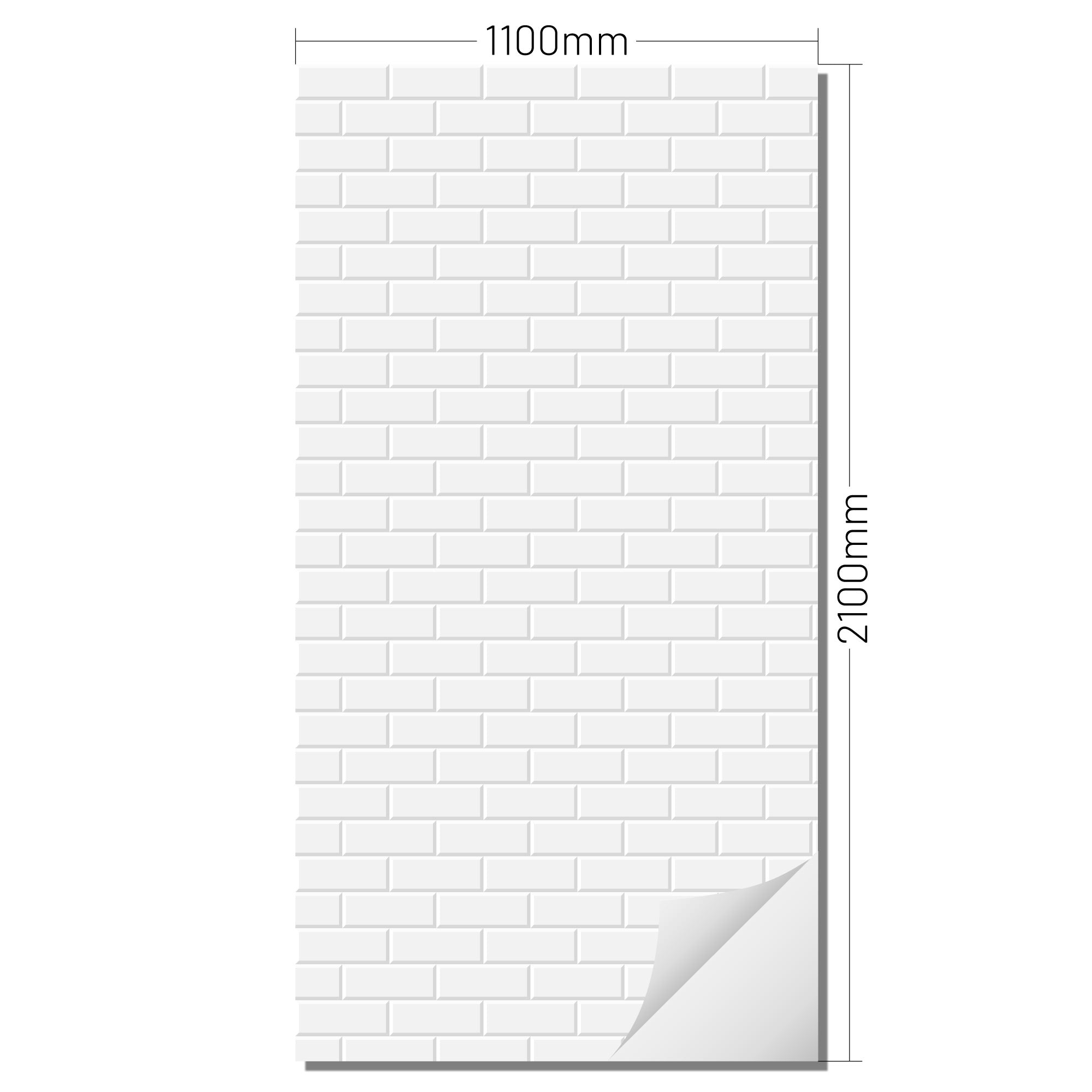 Lámina decorativa de pared XXL "Azulejos Metro Petrol"