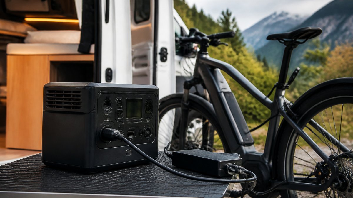 Powerstation für E-Bike laden im Wohnmobil
