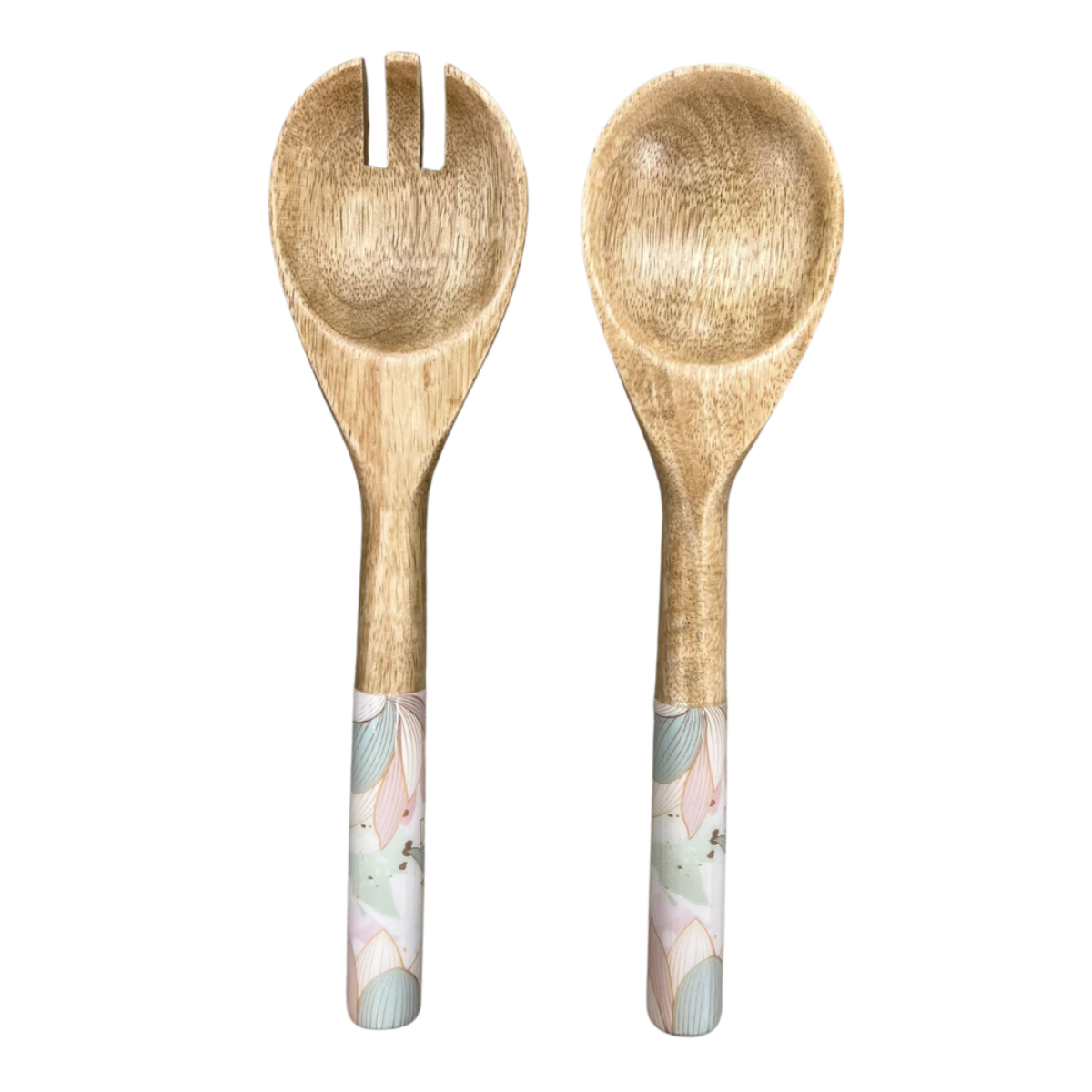 Mangoholz Schale "Pale Pink/Blue Lotus"
