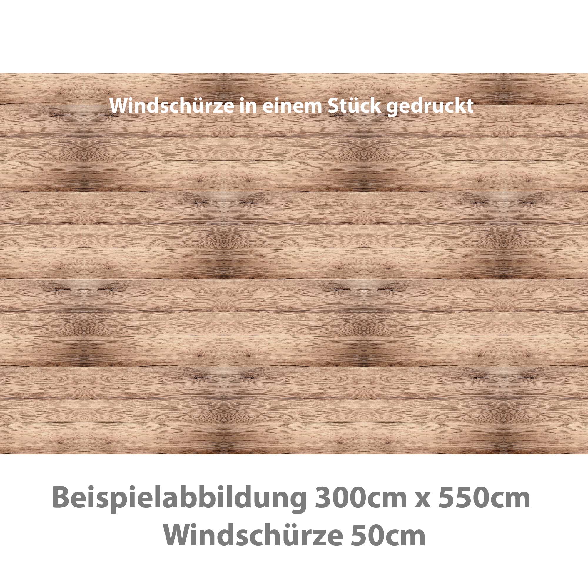 Einteiliger PVC Vorzeltteppich - "Holzdeck"