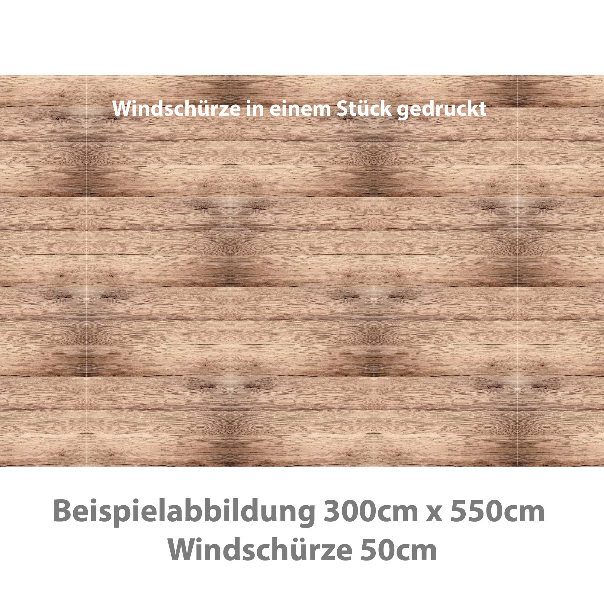 Restposten - Einteiliger PVC Vorzeltteppich - „Holzdeck" B-Ware