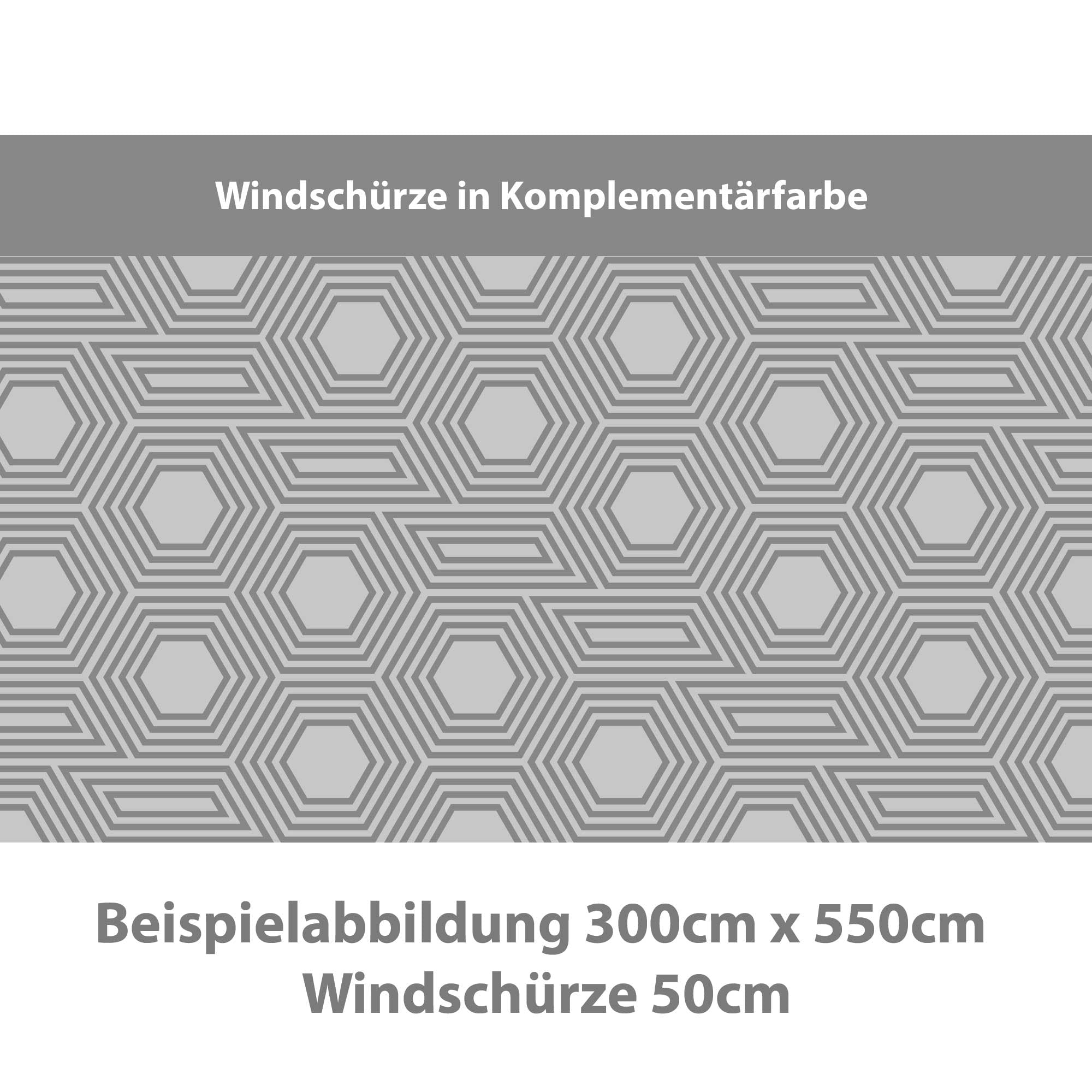 PREMIUM Vorzeltteppich mit abnehmbarer Windschürze - "gemustertes Grau"