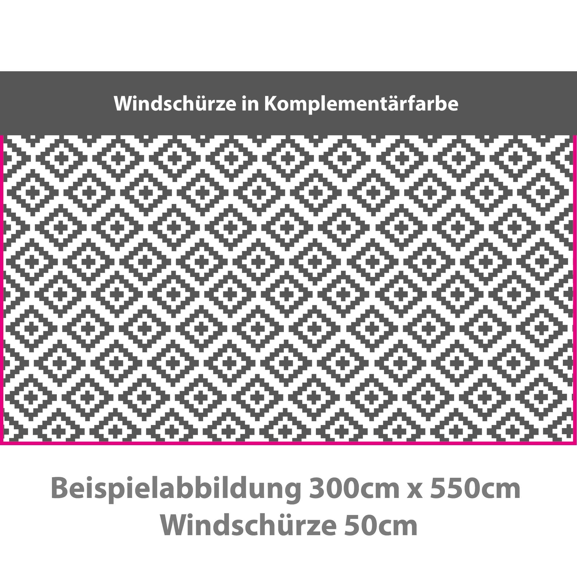 PREMIUM Vorzeltteppich mit abnehmbarer Windschürze - "Paris in Pink"