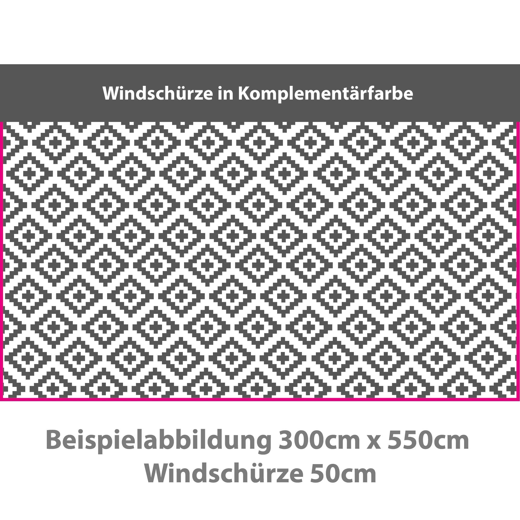 PREMIUM Vorzeltteppich mit abnehmbarer Windschürze - "Paris mit Pink"