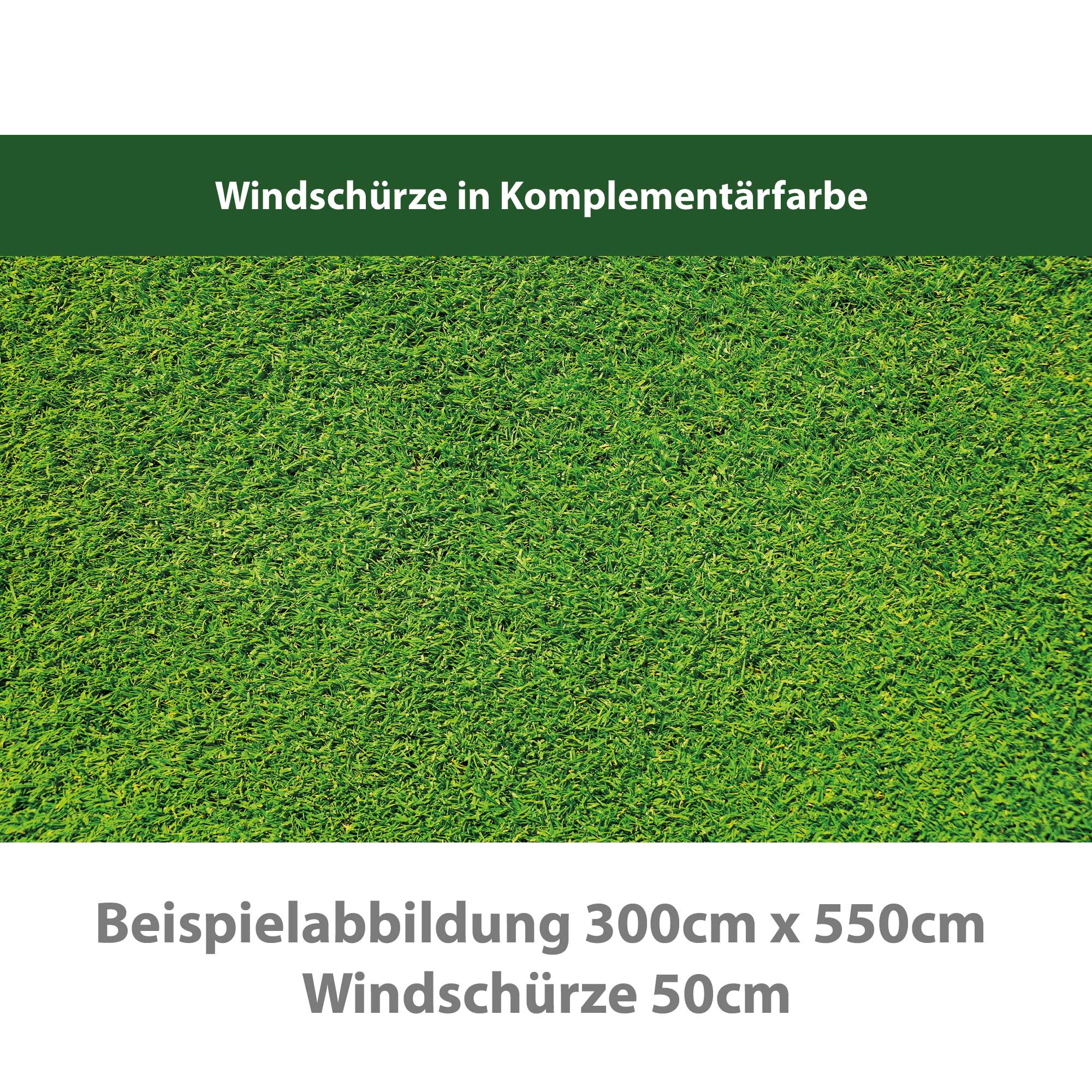 Zweiteiliger PVC Vorzeltteppich mit abnehmbarer Windschürze - "Rasen"