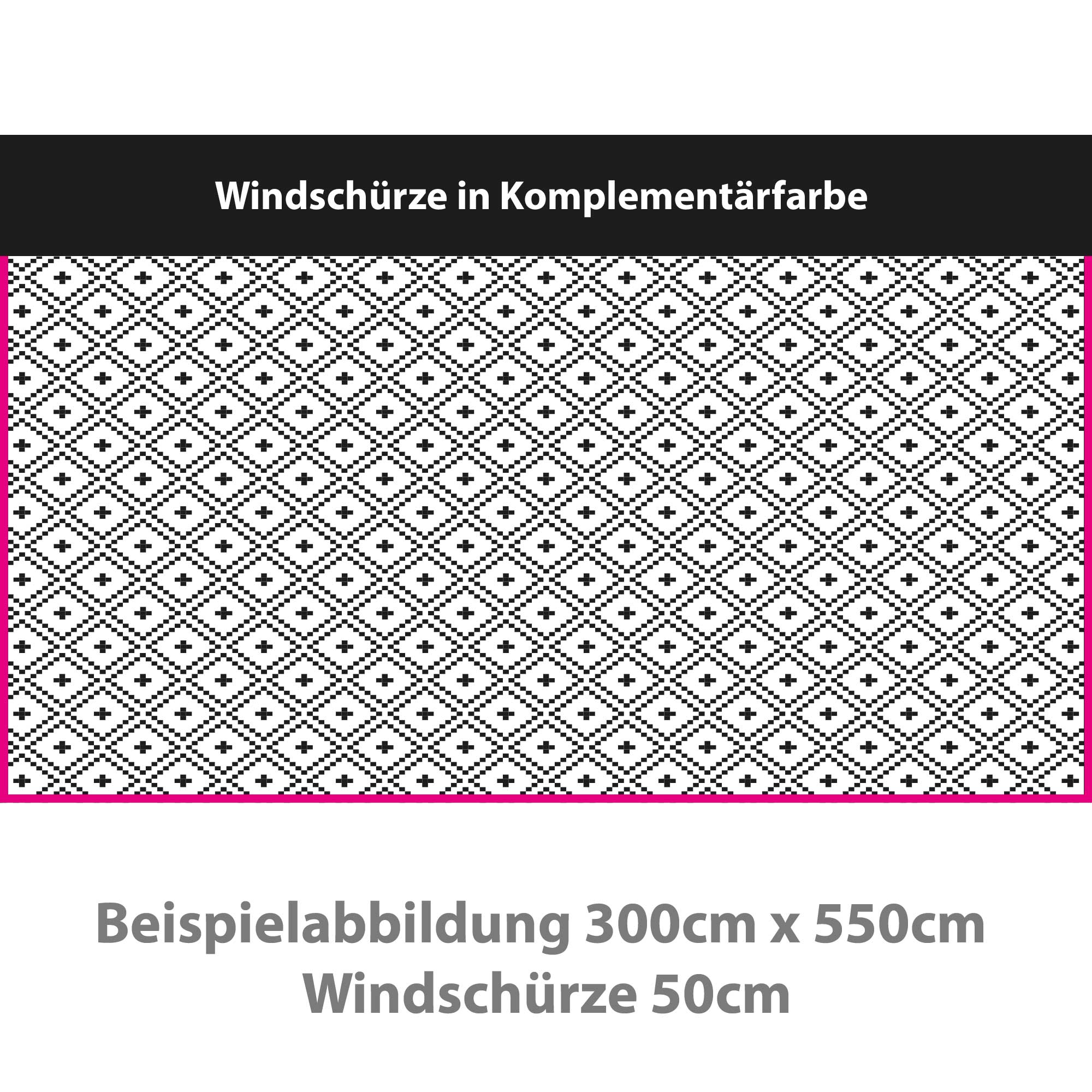 Zweiteiliger PVC Vorzeltteppich mit abnehmbarer Windschürze - "Paris mit Pink"
