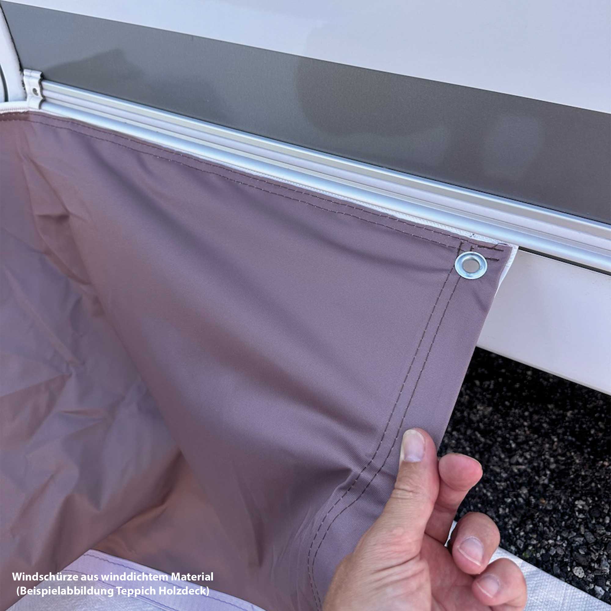 Premium Vorzeltteppich mit abnehmbarer Windschürze - Paris mit Pink - 2,5m x 4,5m - Abverkauf