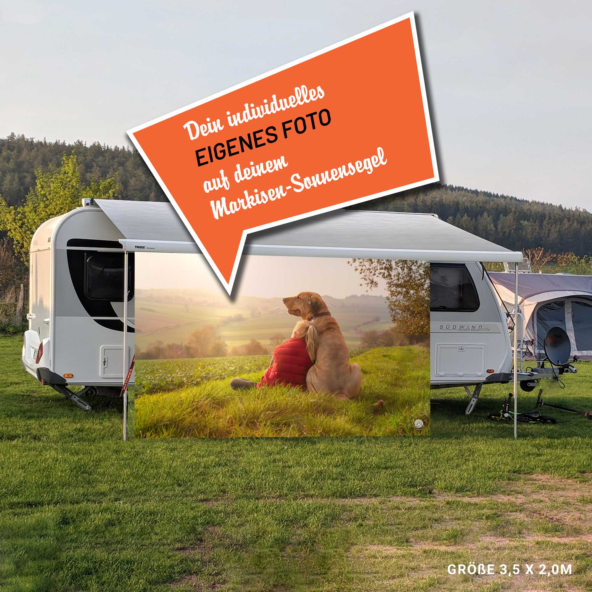 Camping Sonnenschutz - EINFARBIG