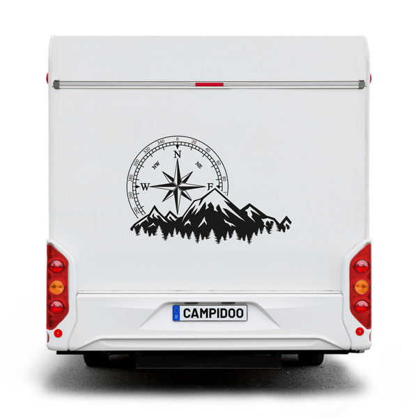 kompass aufkleber camper Camping Aufkleber 