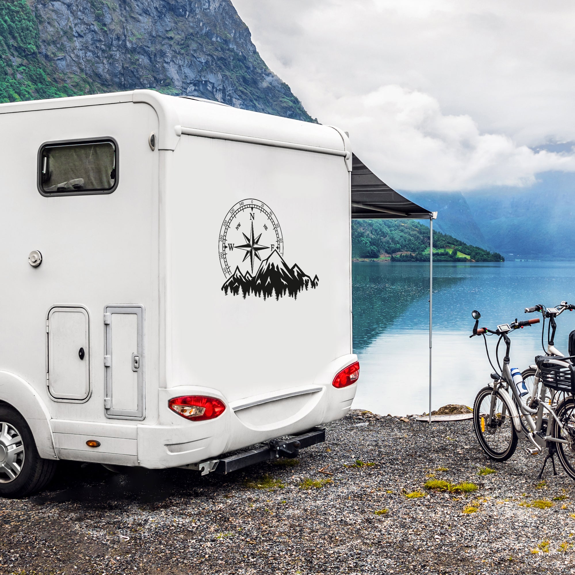 Adhesivo de camping "Hacia el mar"