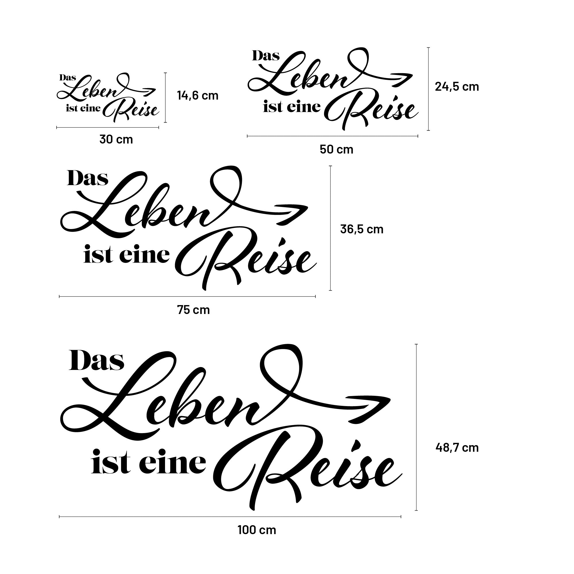 Aufkleber „Das Leben ist eine Reise“