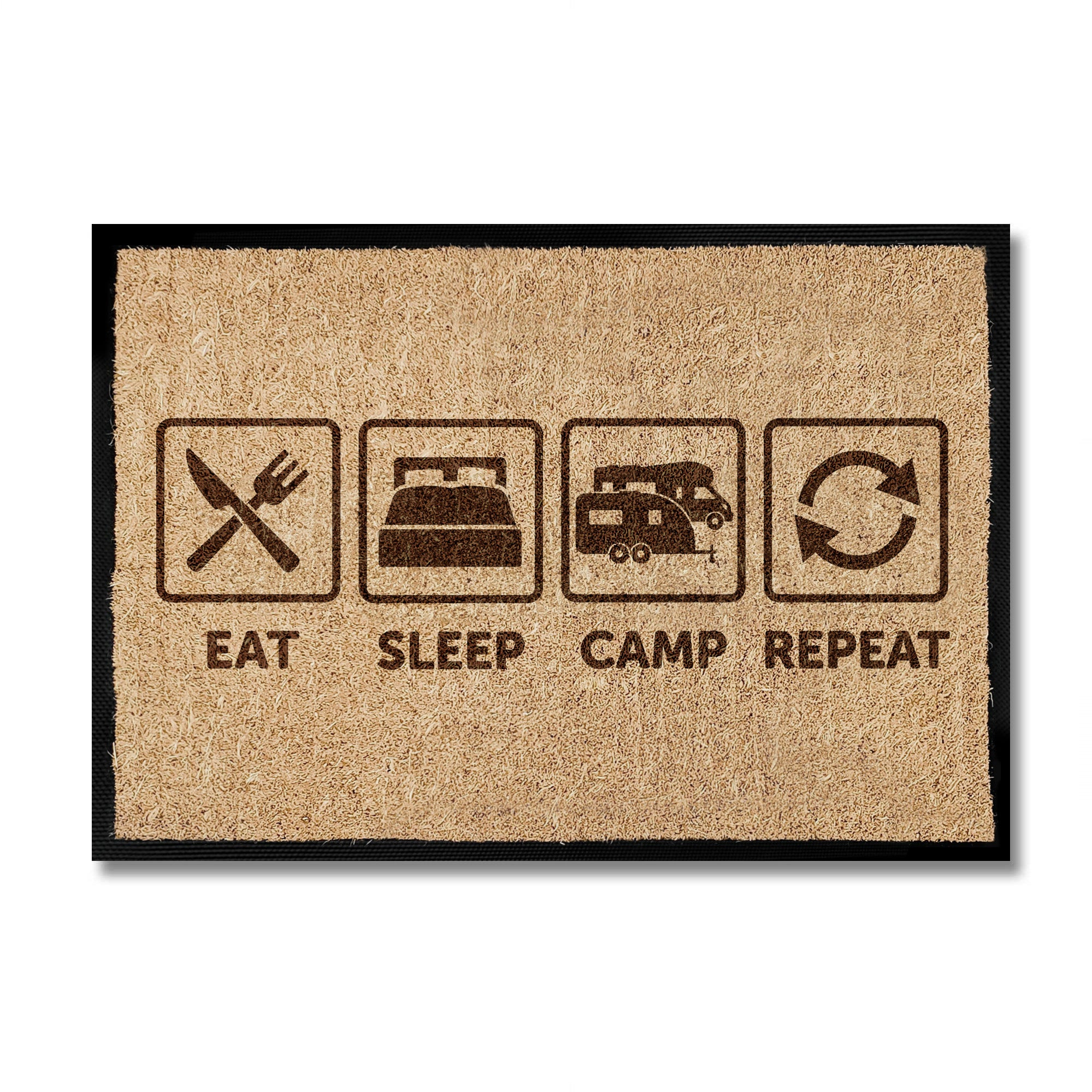 Camping Fussmatte "Eat-Sleep-Camp"