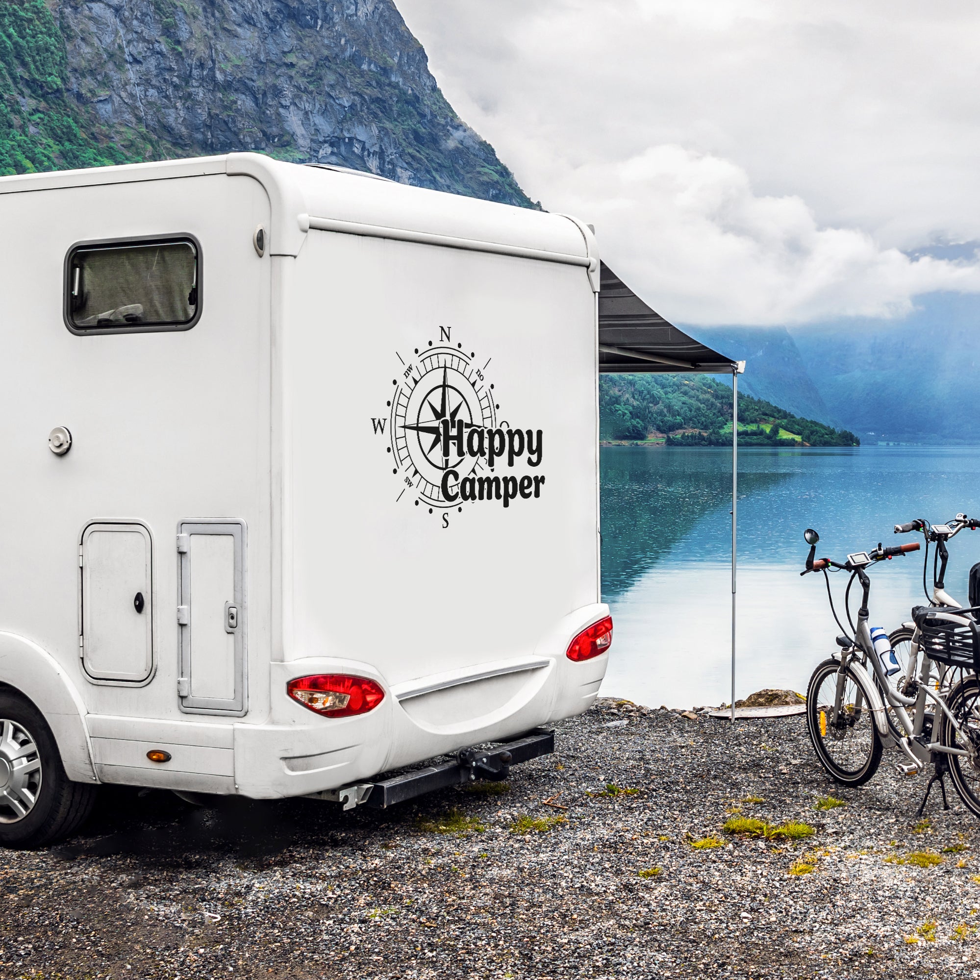 Adhesivo de camping "Hacia el mar"