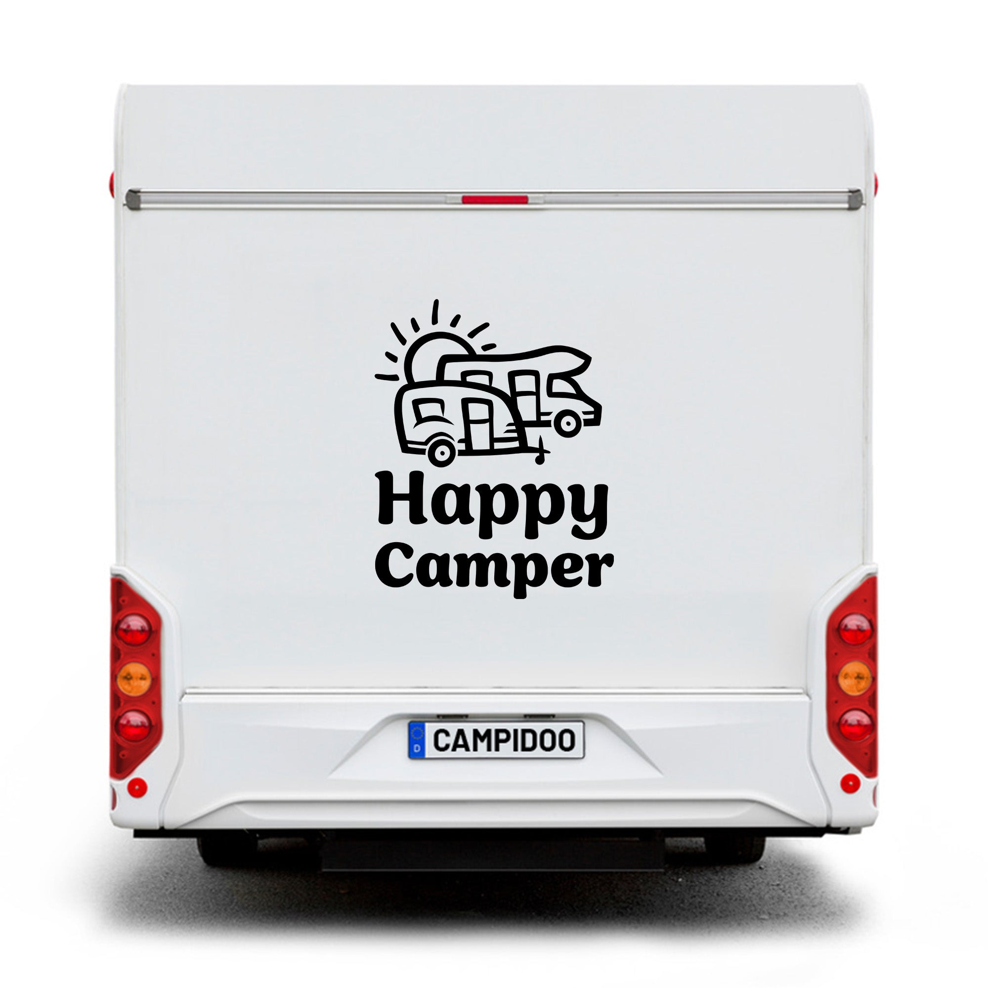 Aufkleber „Happy Camper“