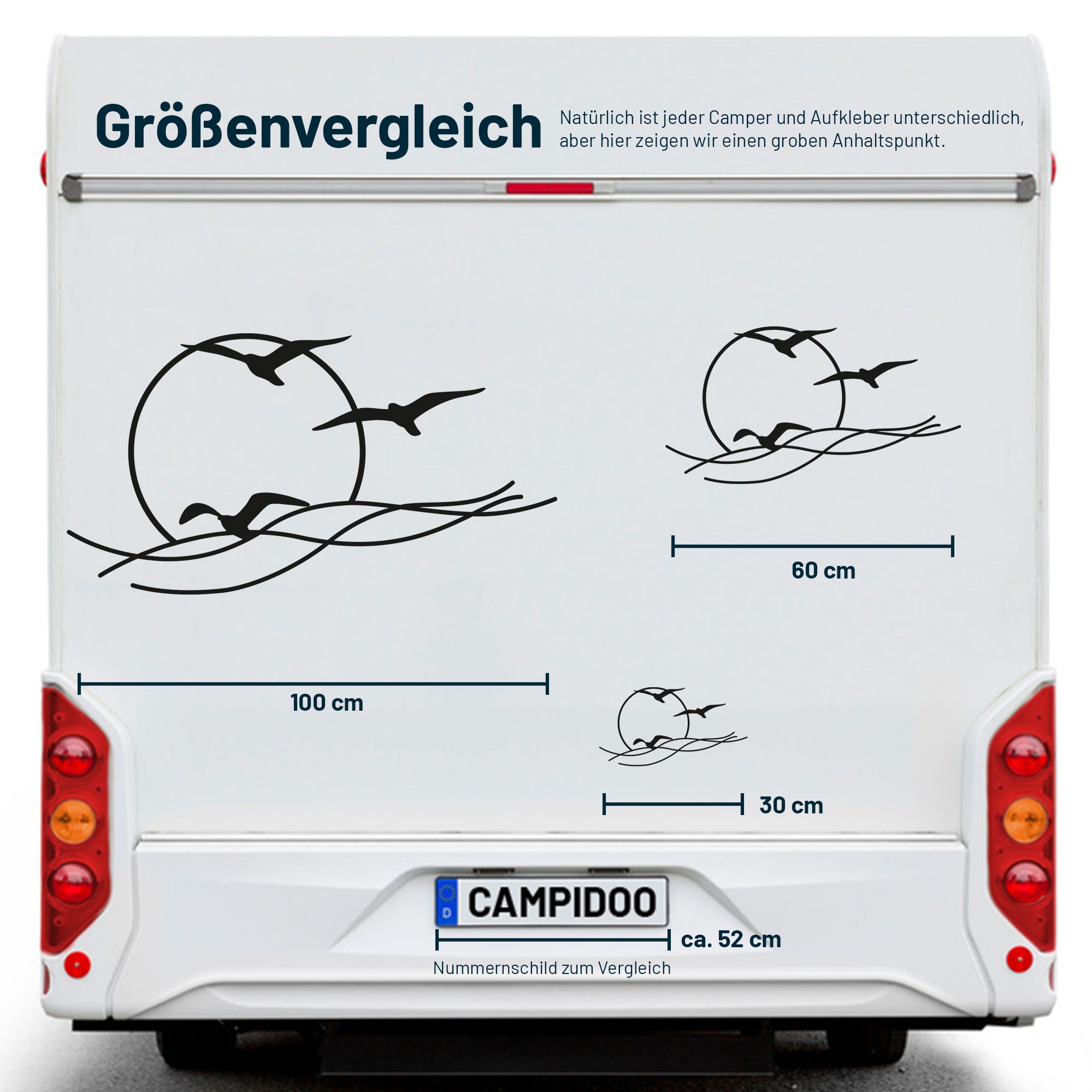 Adhesivo de camping "Hacia el mar"