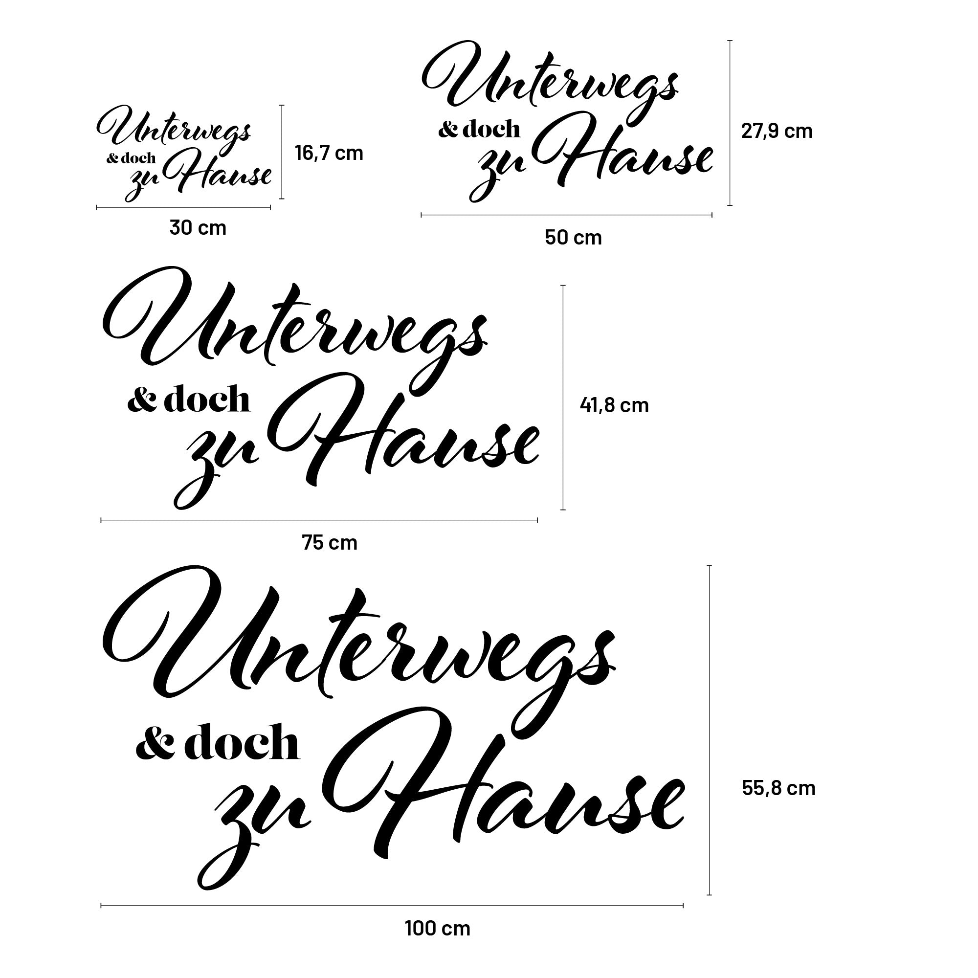 Aufkleber „Unterwegs und doch Zuhause“
