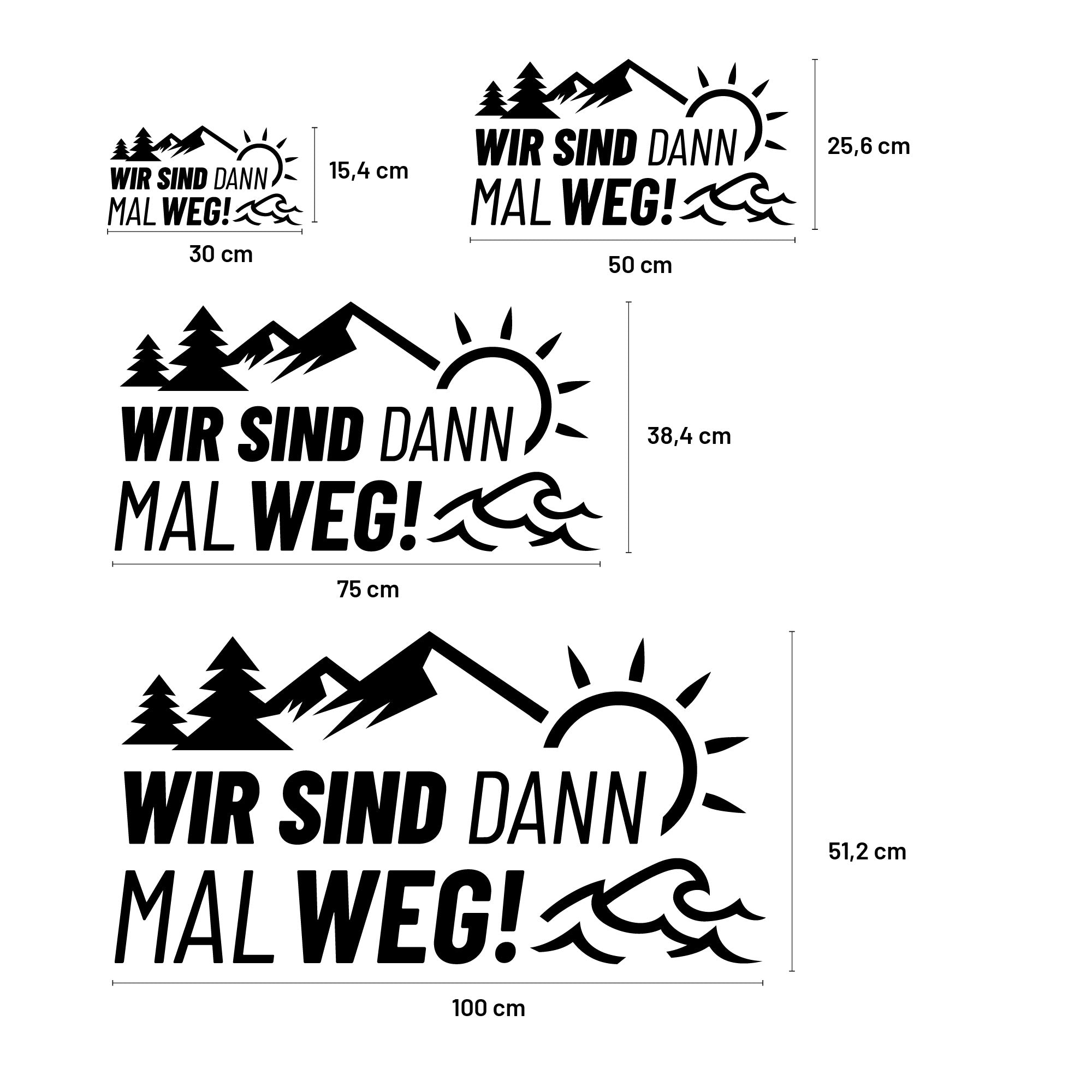 Aufkleber „Wir sind dann mal Weg"