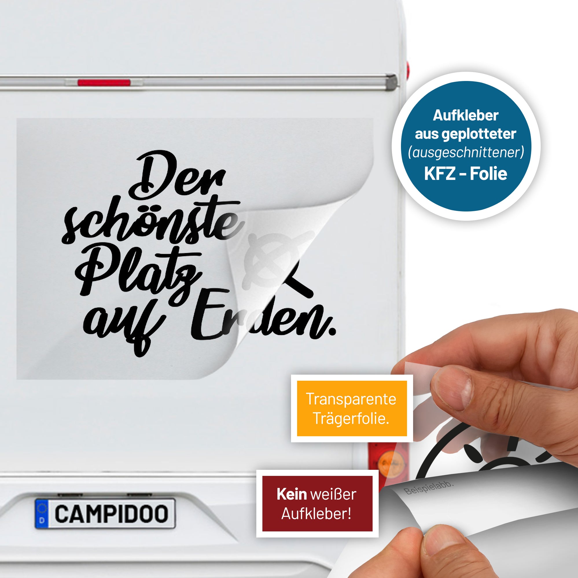 Camping Aufkleber "Der schönste Platz auf Erden"