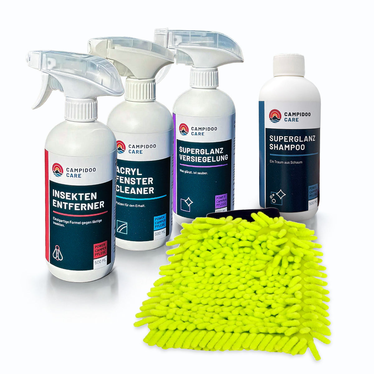 SPAR-SET: 5-teiliges Aussenpflege Glanz & Schutz Paket (500ml Flaschen)