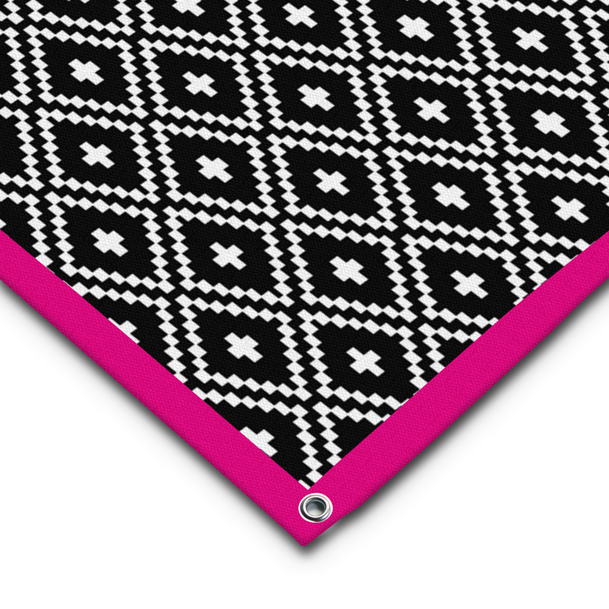Einteiliger PVC Vorzeltteppich - "Nordic mit Pink"