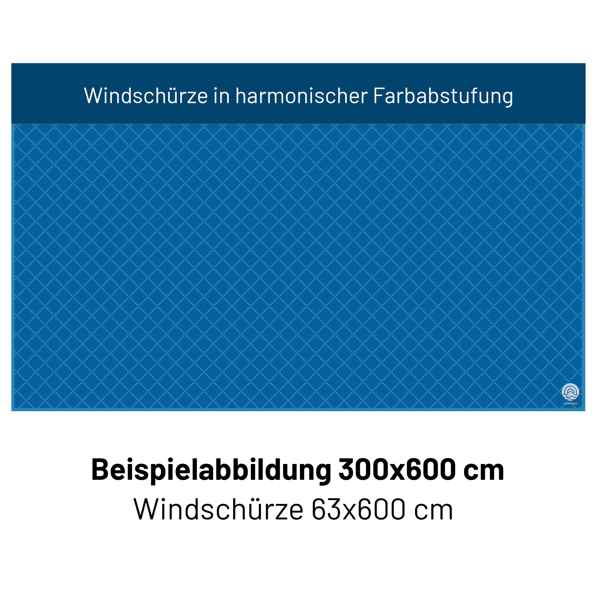 PREMIUM Vorzeltteppich für WIGO Rolli Plus - "Karo Blau"