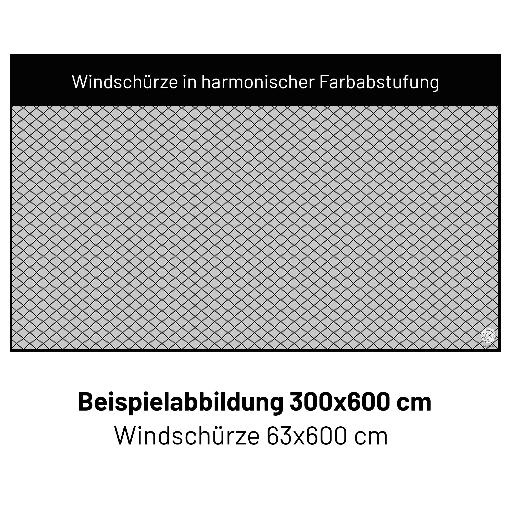 Zweiteiliger PVC Vorzeltteppich mit abnehmbarer Windschürze - "Karo Grau"