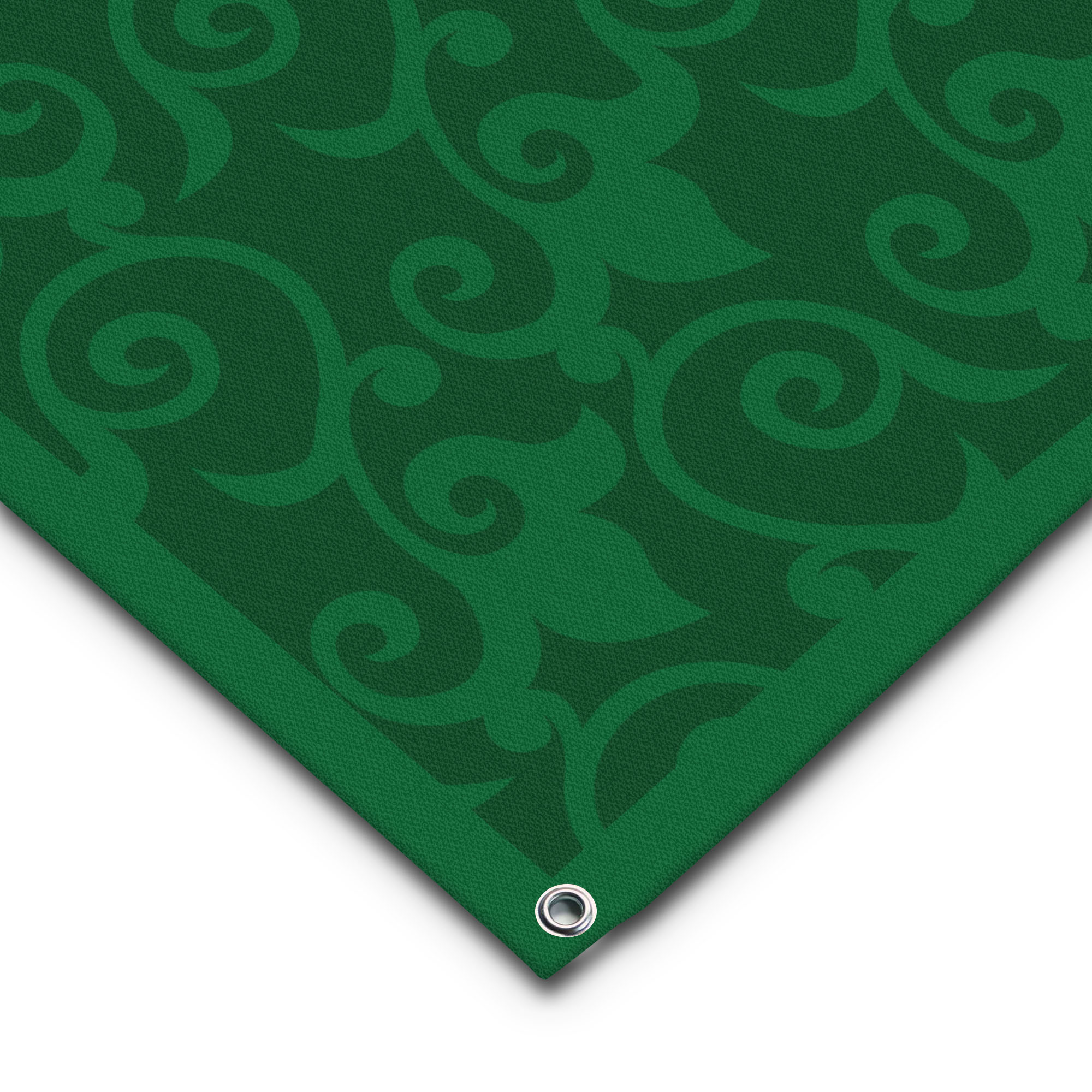 Einteiliger PVC Vorzeltteppich - "Ornament Grün"