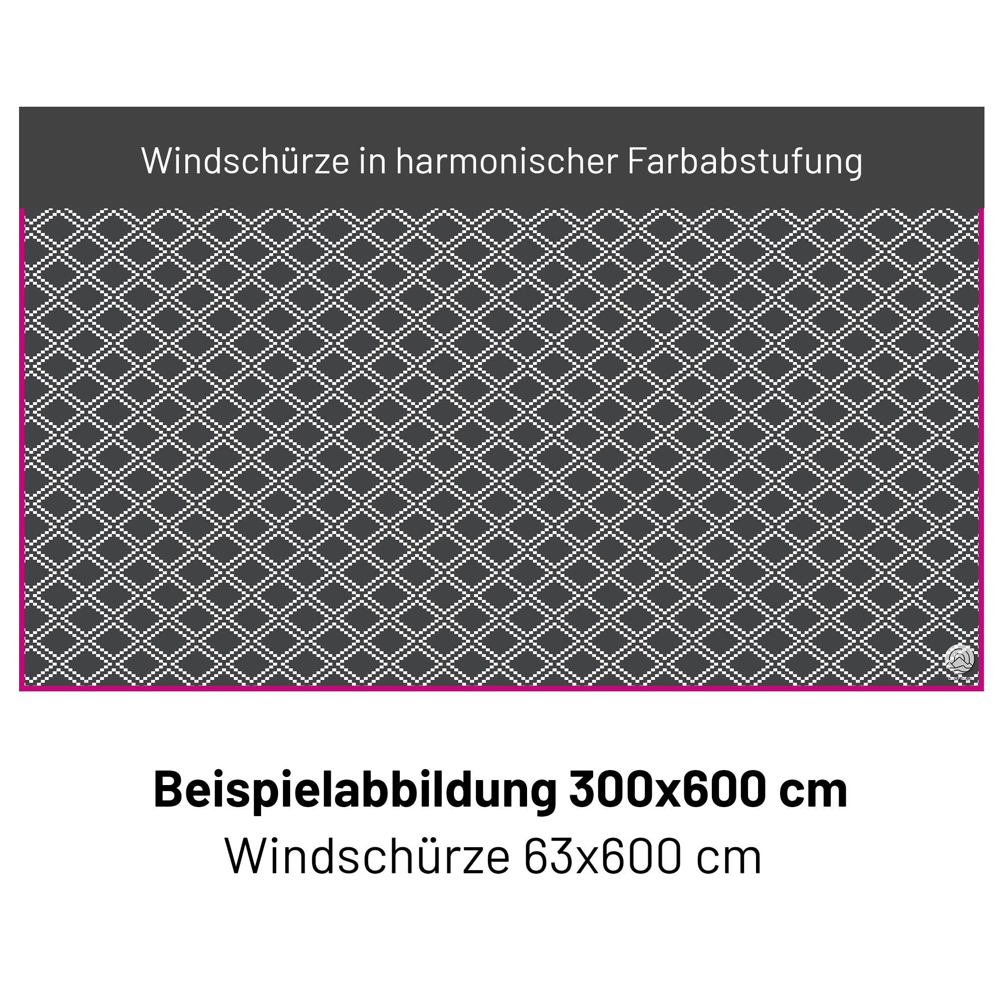 PREMIUM Vorzeltteppich für WIGO Rolli Plus - "Scandic mit Pink"