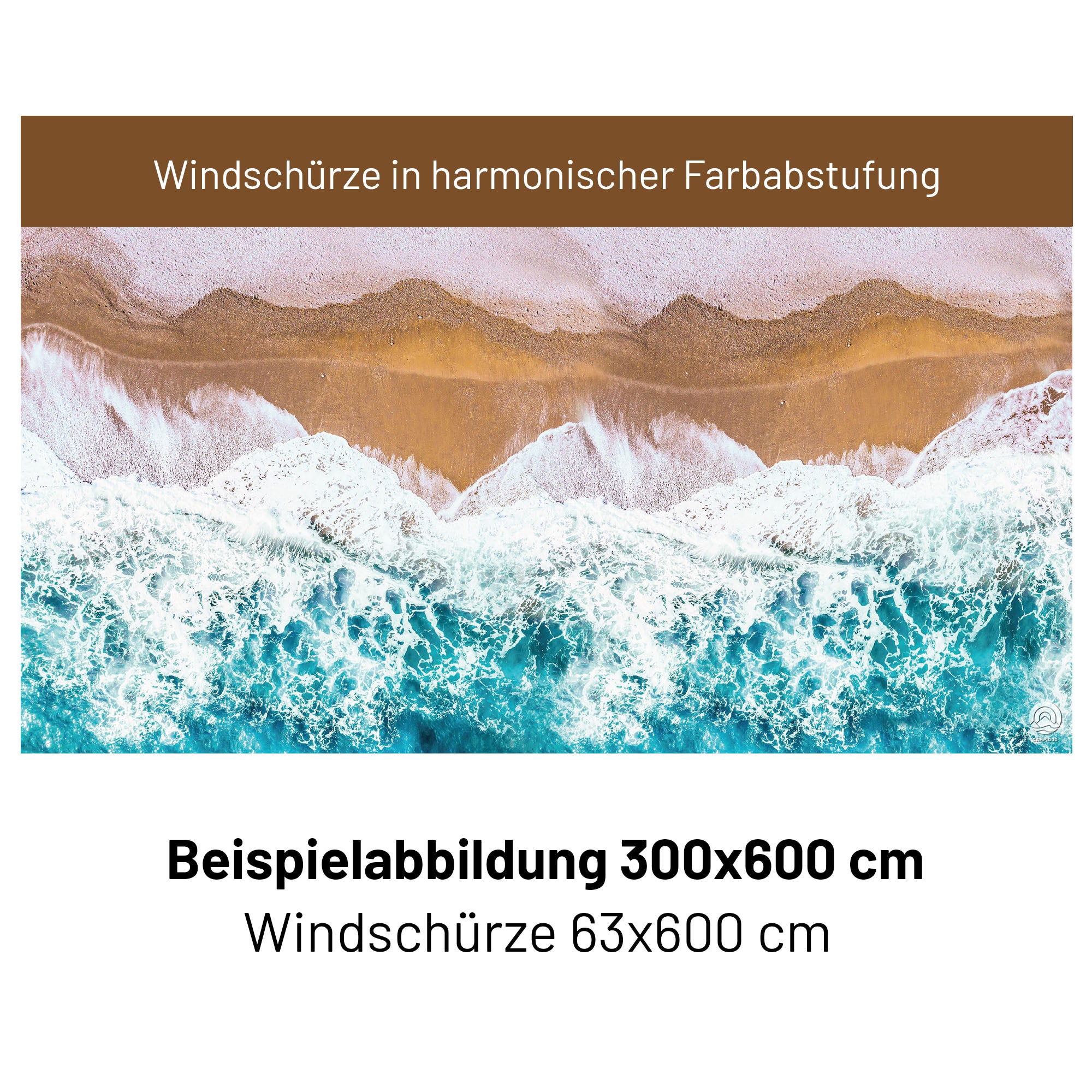 Zweiteiliger PVC Vorzeltteppich mit abnehmbarer Windschürze - "Algarve"