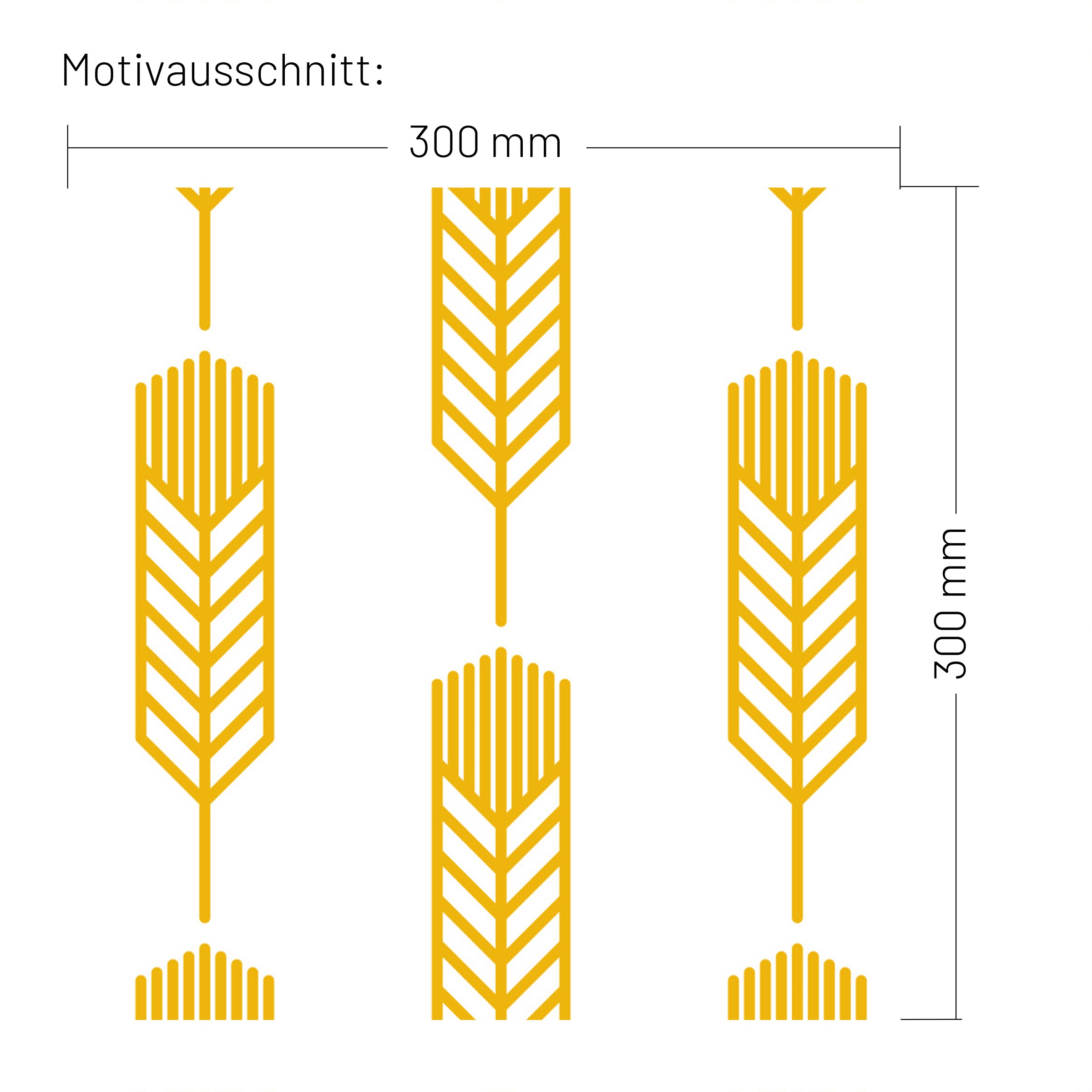 XXL Wand Dekorfolie "Ähren"