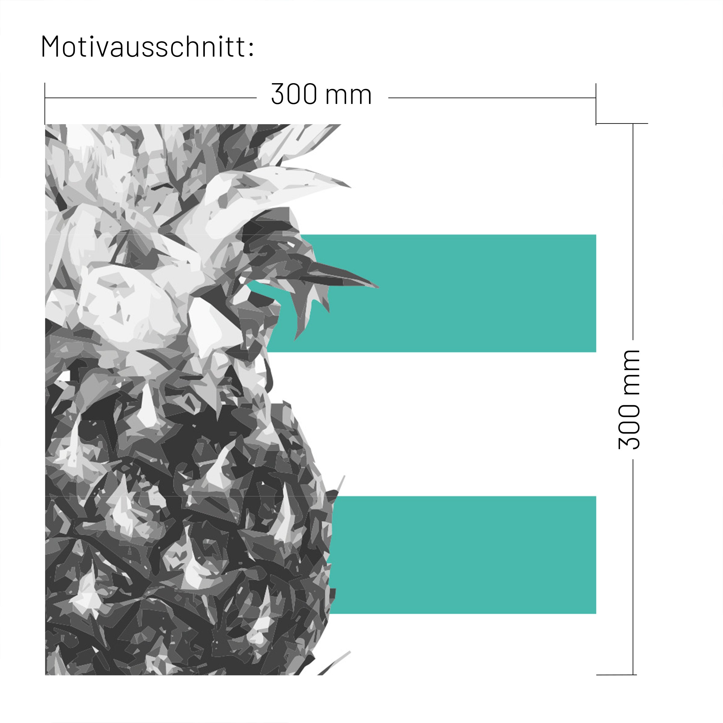 XXL Wand Dekorfolie "Ananas Türkis"