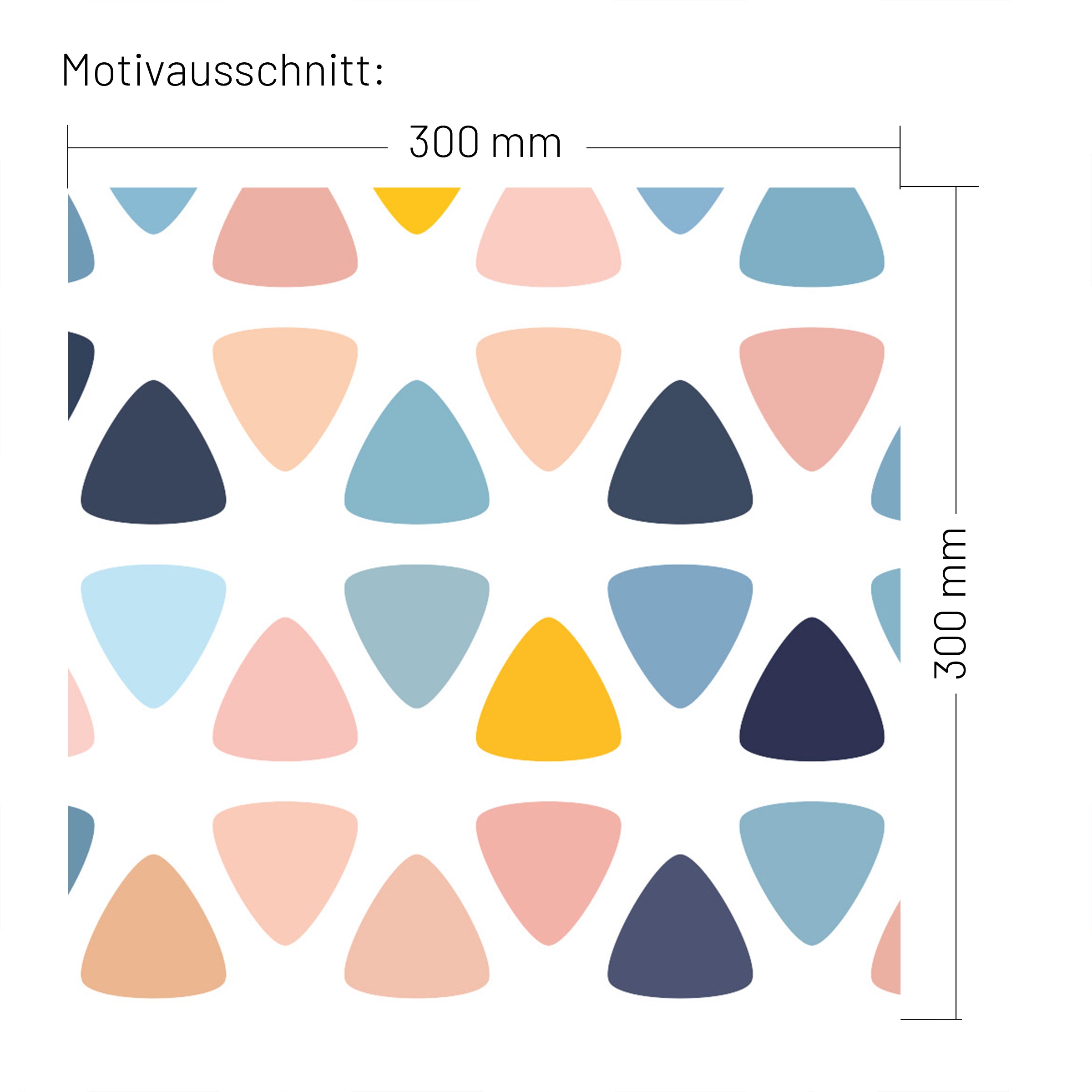 XXL Wand Dekorfolie "Dreiecke und Kreise"