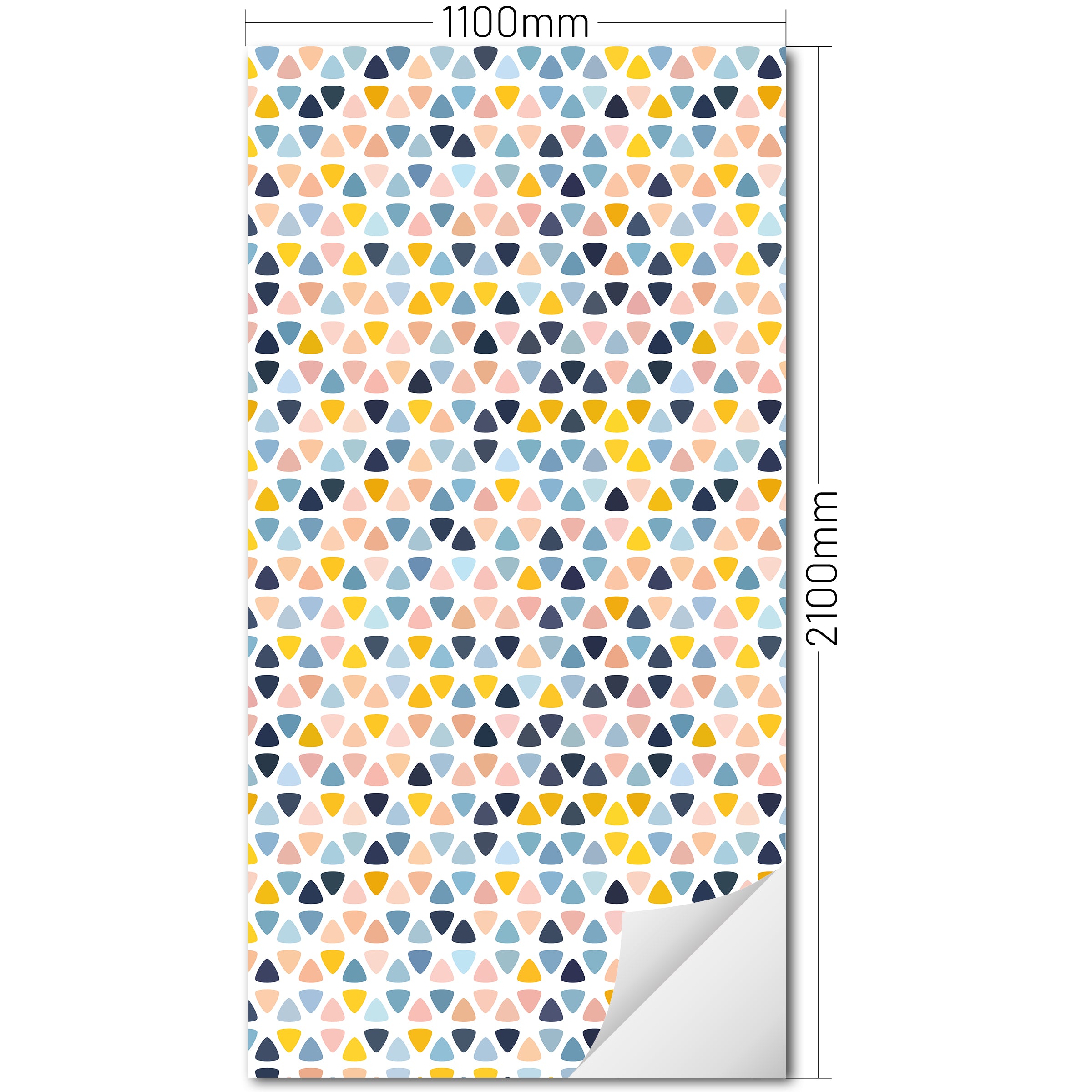 XXL Wand Dekorfolie "Dreiecke und Kreise"