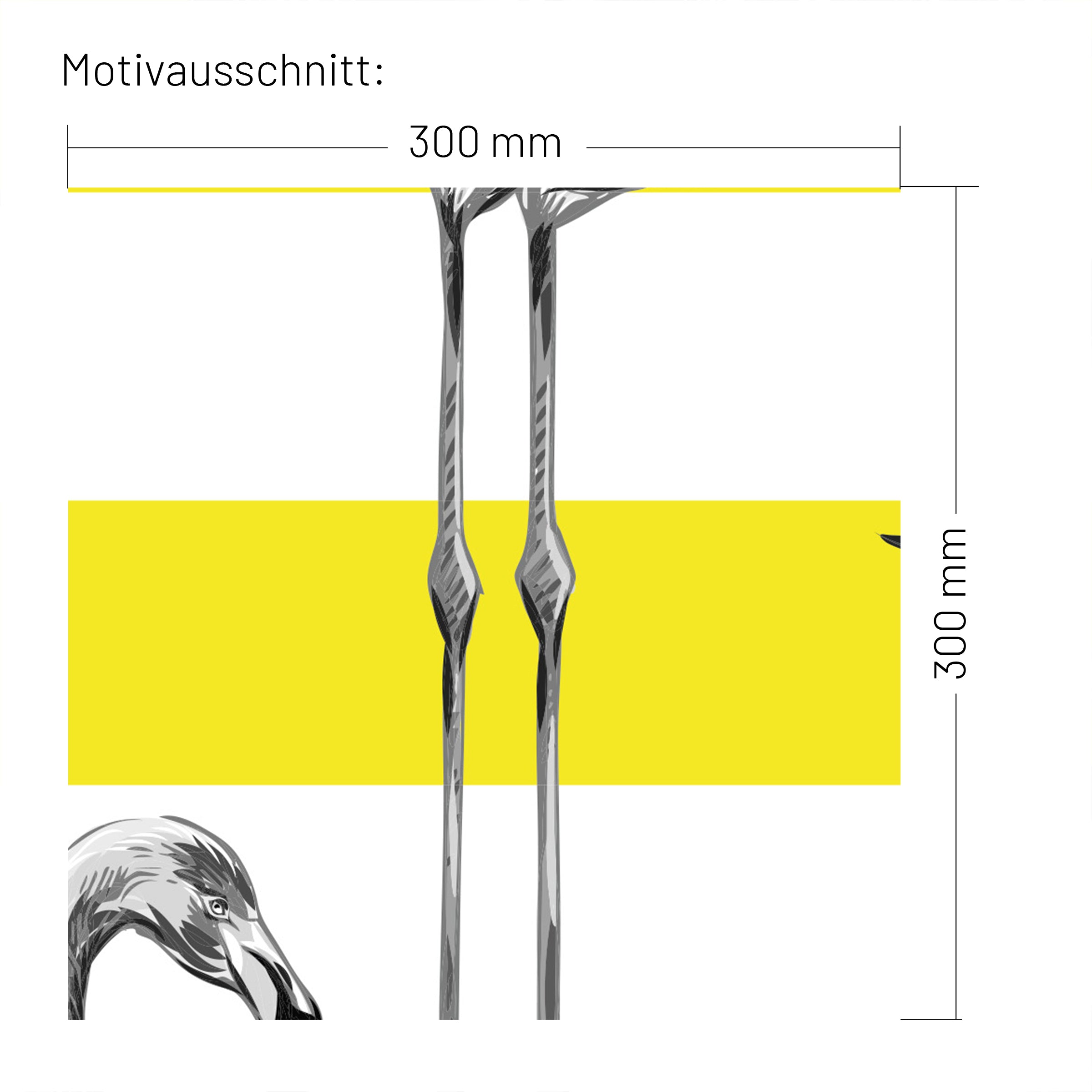 XXL Wand Dekorfolie "Flamingos Gelb"