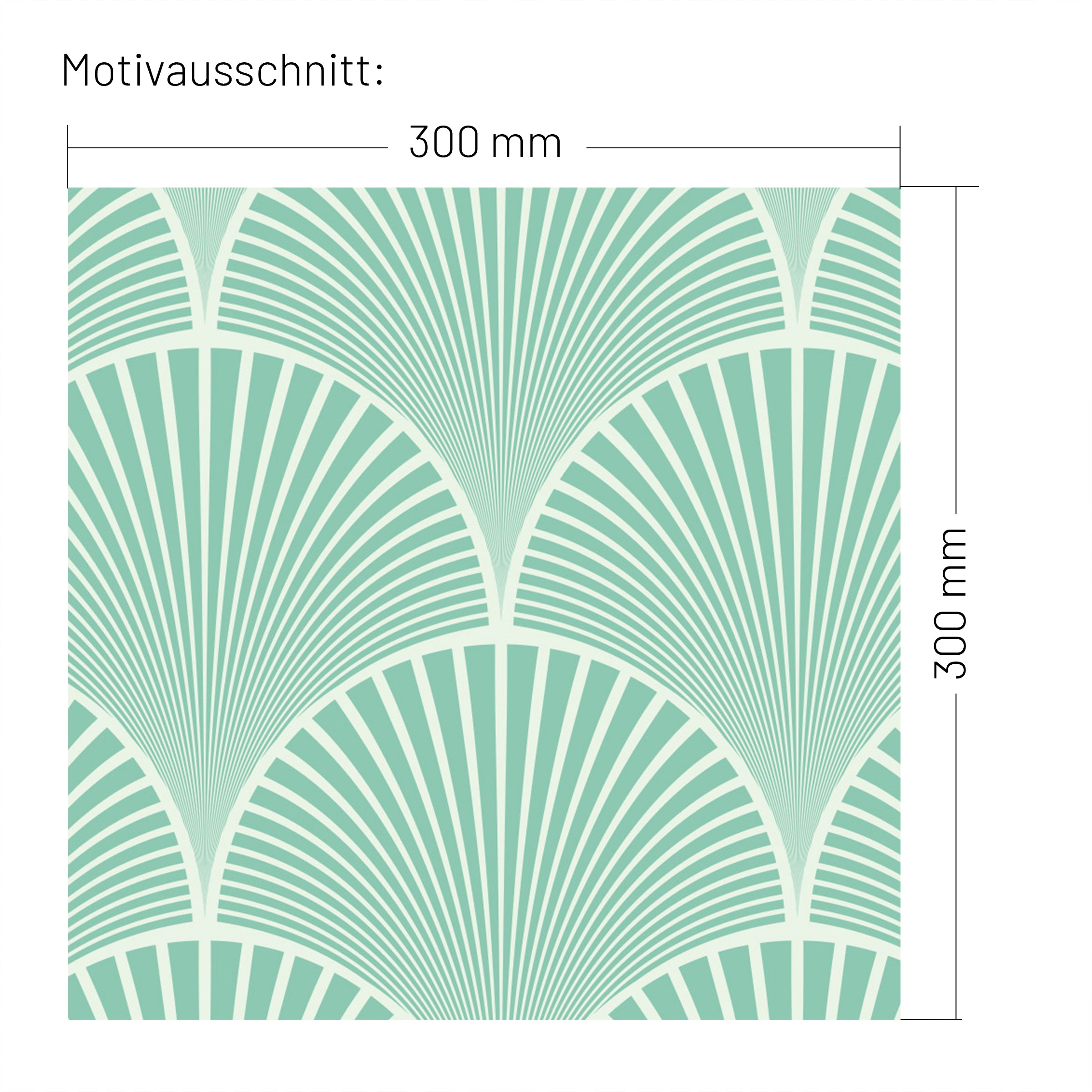 XXL Wand Dekorfolie "grüne Muschel"