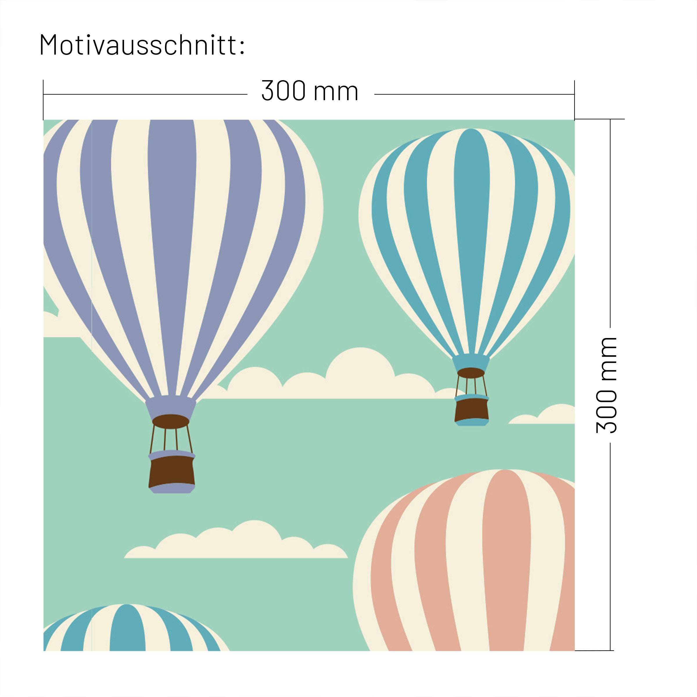 XXL Wand Dekorfolie "Heißluftballon"