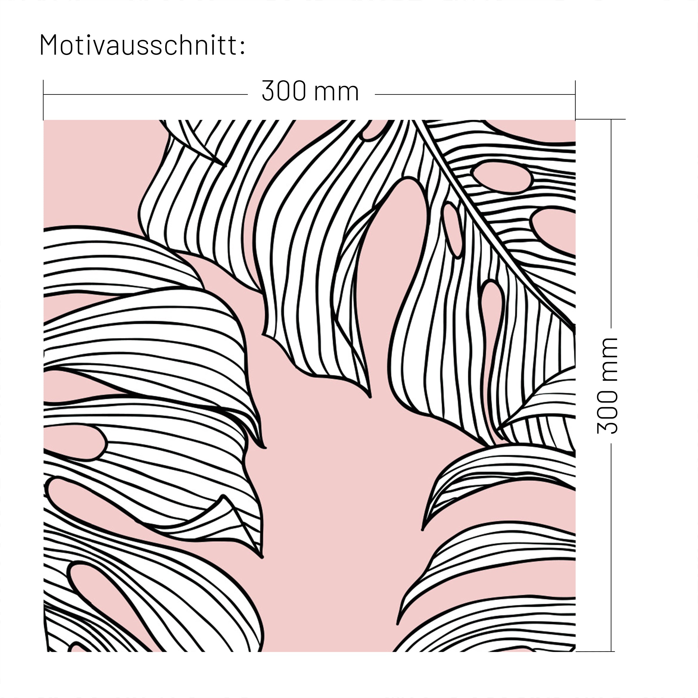 XXL Wand Dekorfolie "Monstera auf Rosa"