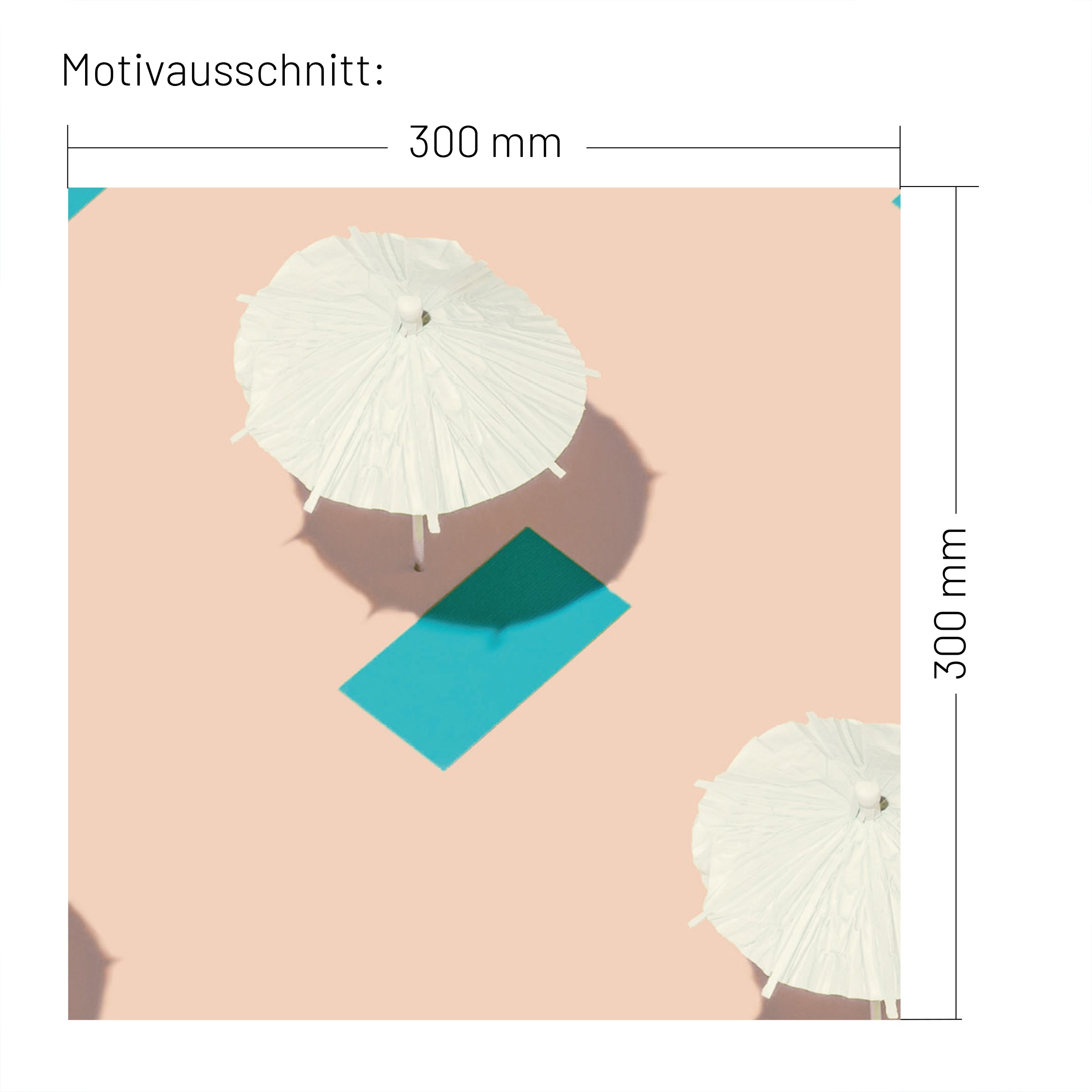 XXL Wand Dekorfolie "Sommer + Sonnenschirm"