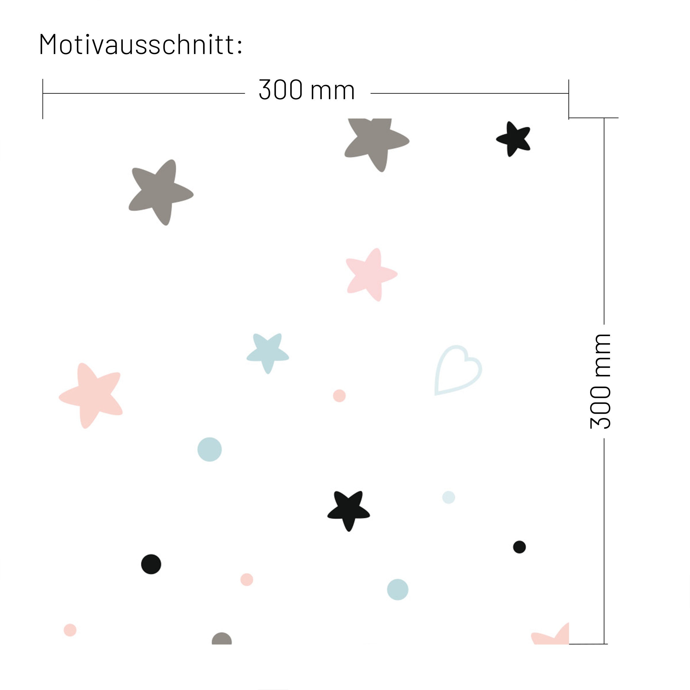 XXL Wand Dekorfolie "Sterne und Herzen"