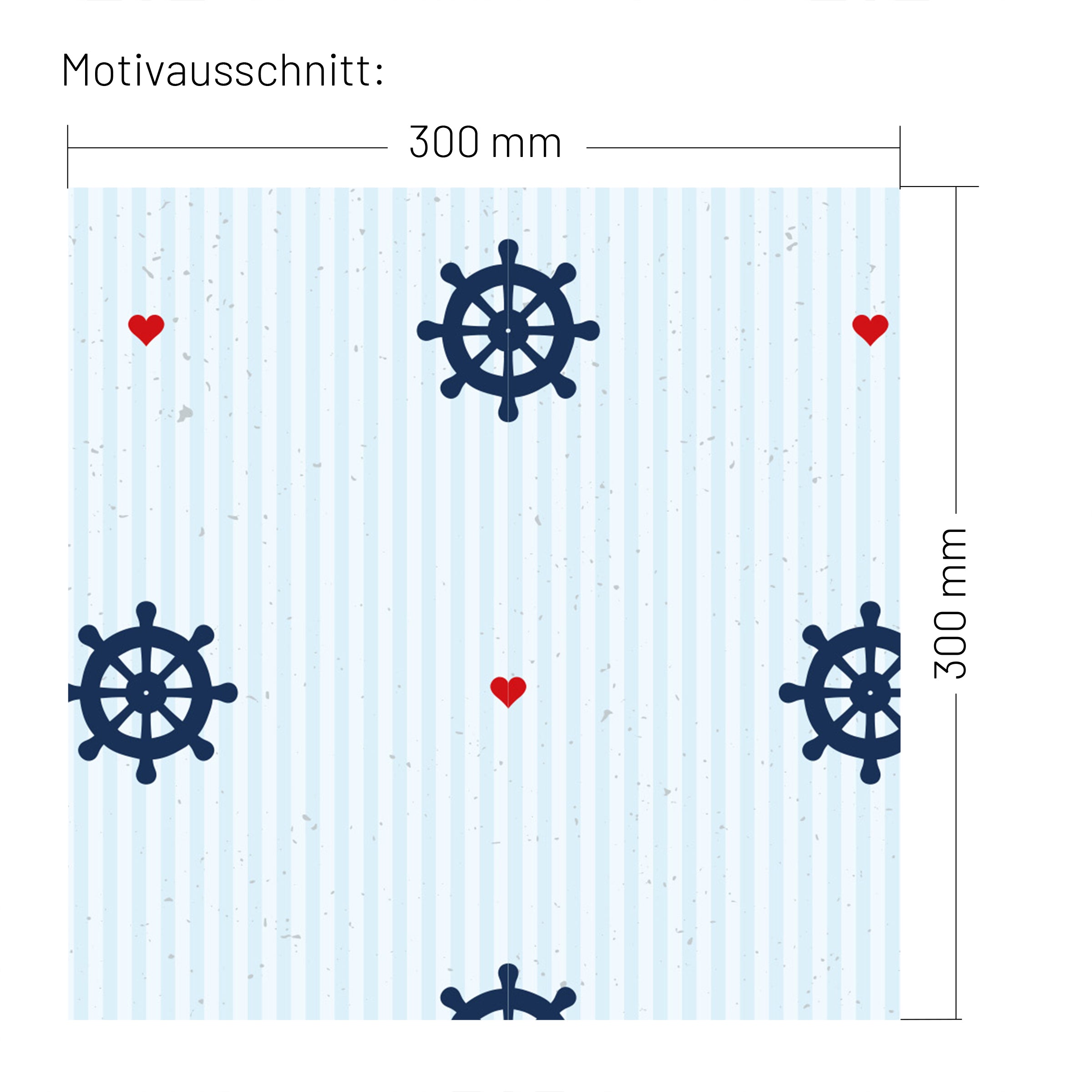 XXL Wand Dekorfolie "Steuerrad Maritim"