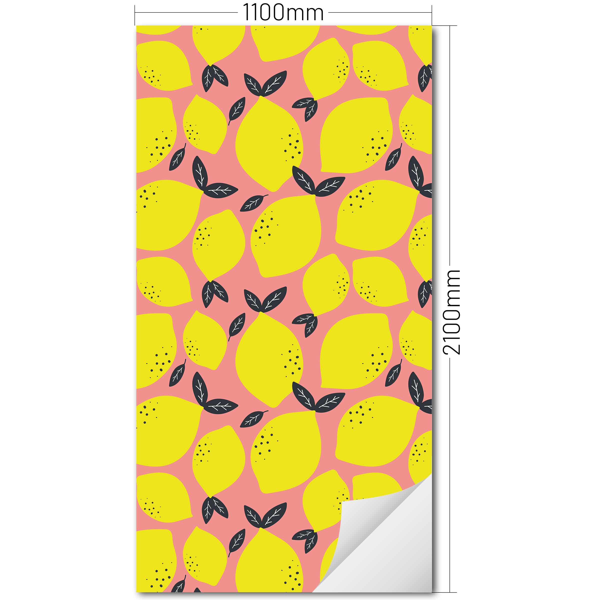 XXL Wand Dekorfolie "Zitronen"