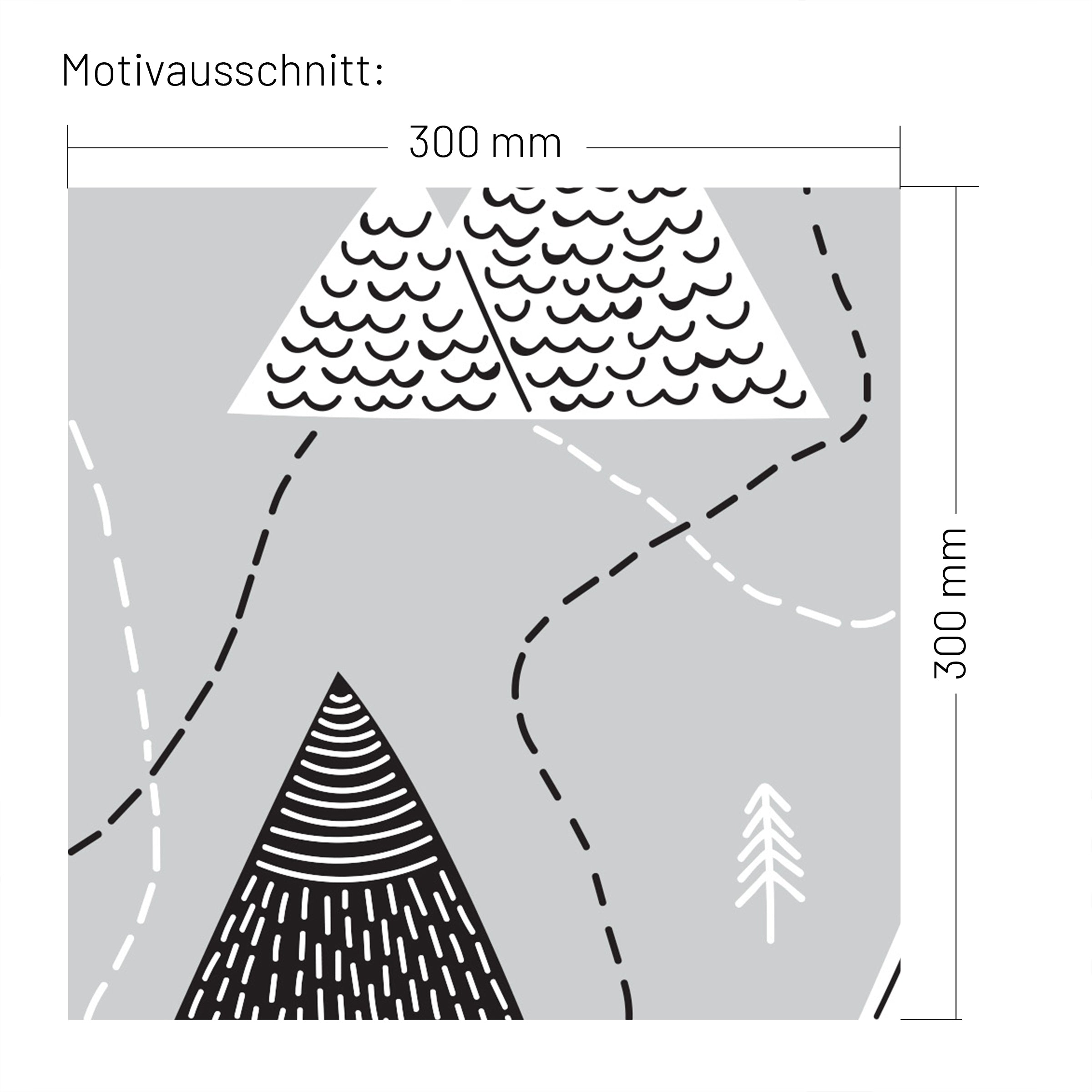 XXL Wand Dekorfolie "graue Berge"