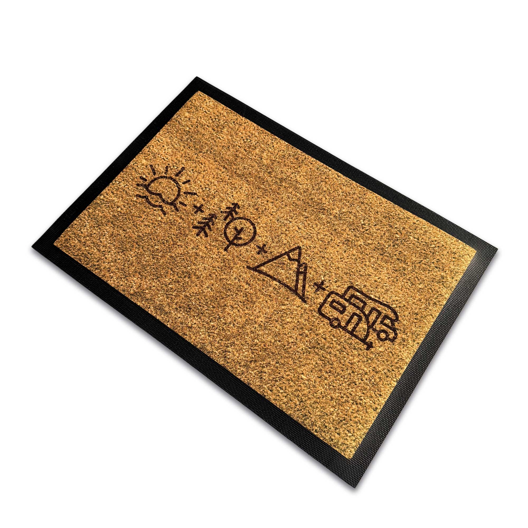 Camping Fussmatte "Simple Camping Icons"