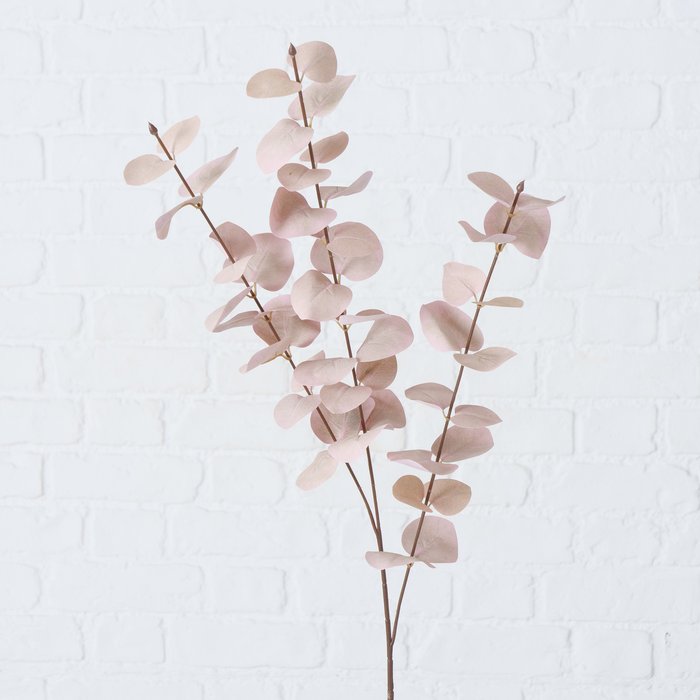 Decorative eucalyptus branch light pink