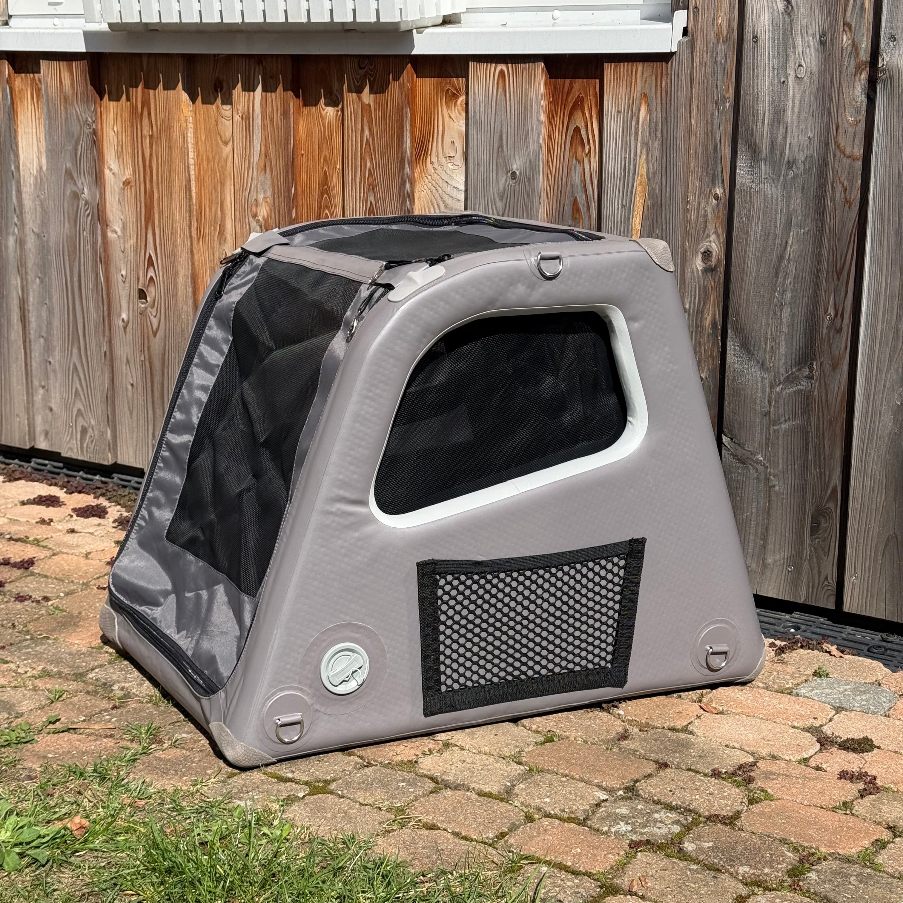 Aufblasbare Hunde Transportbox für den Kofferraum