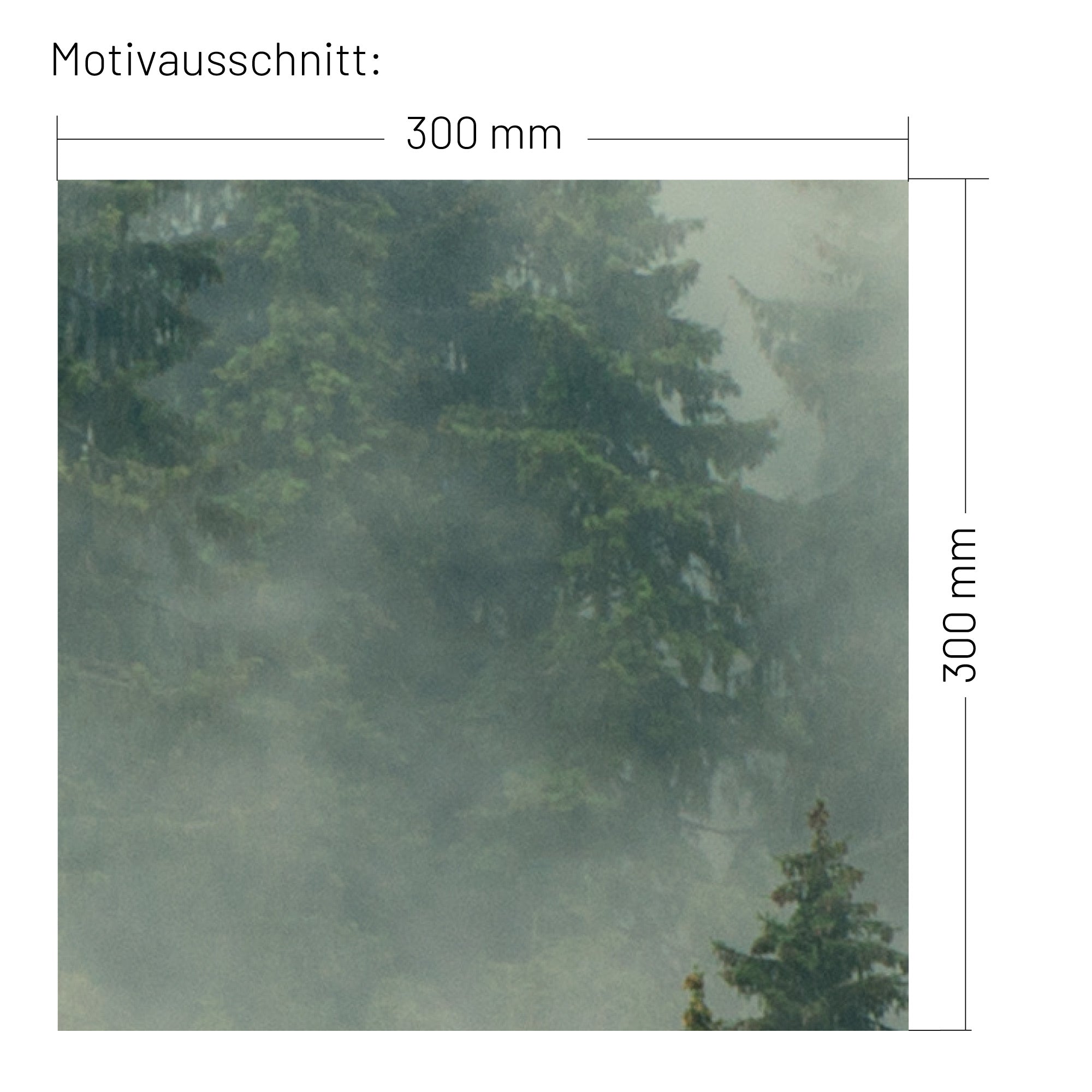 Möbelfolie Nebel im Wald Optik Camper Wohnmobil Wohnwagen Folie 30x30